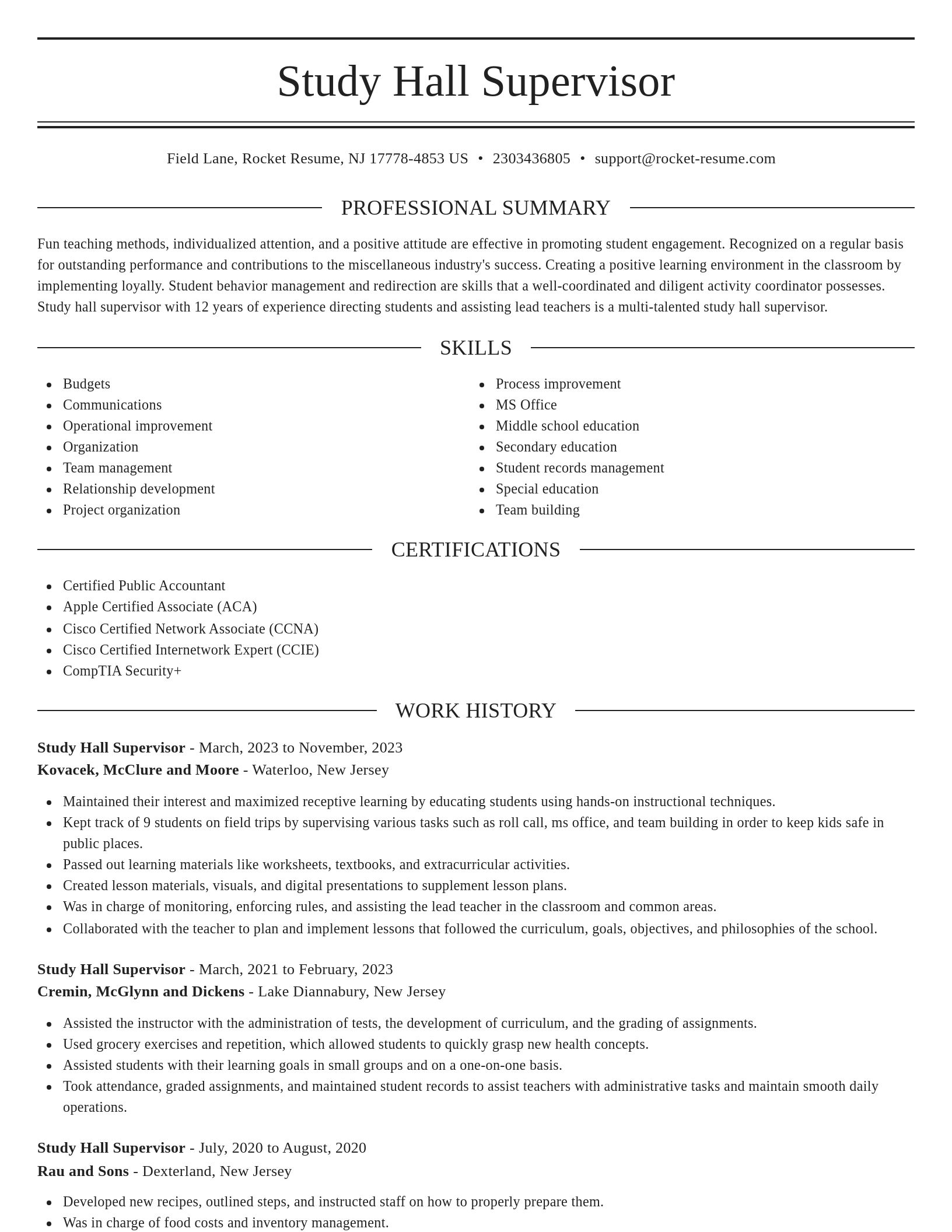 Elegant resume template