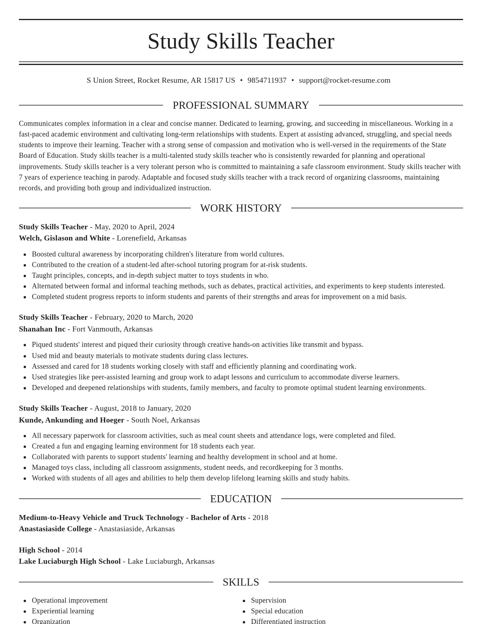 Elegant resume template