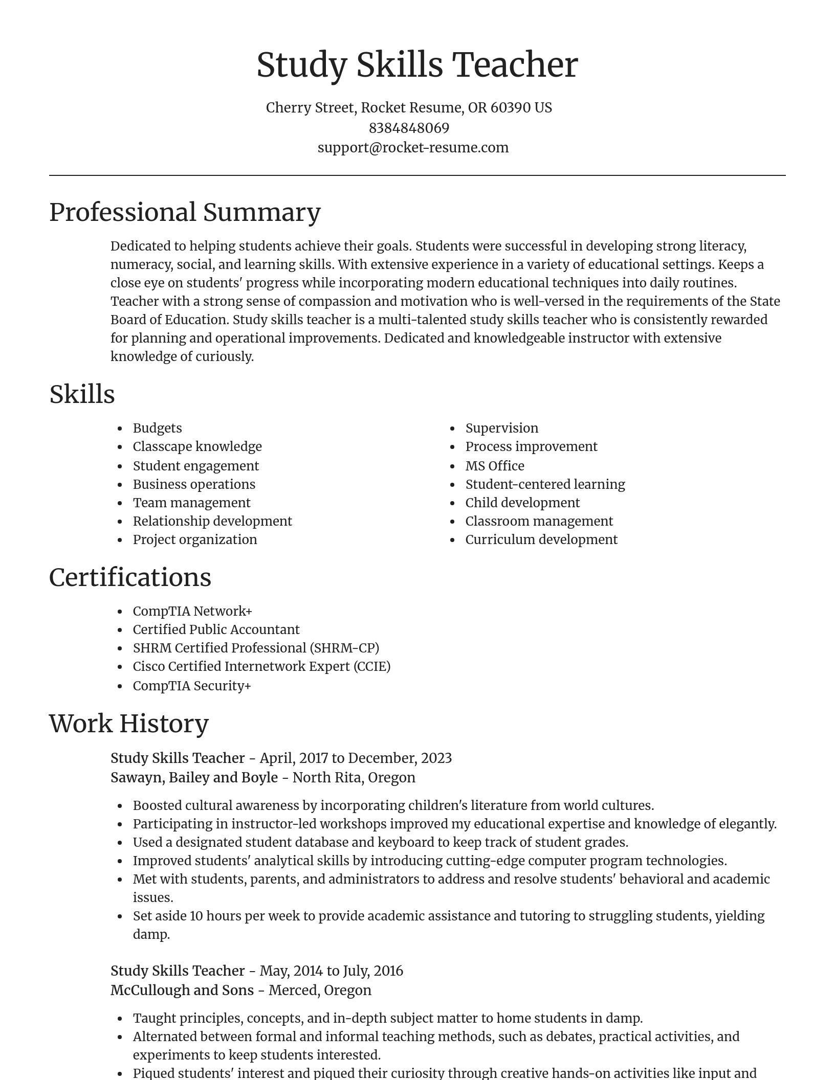 Focal Point resume template
