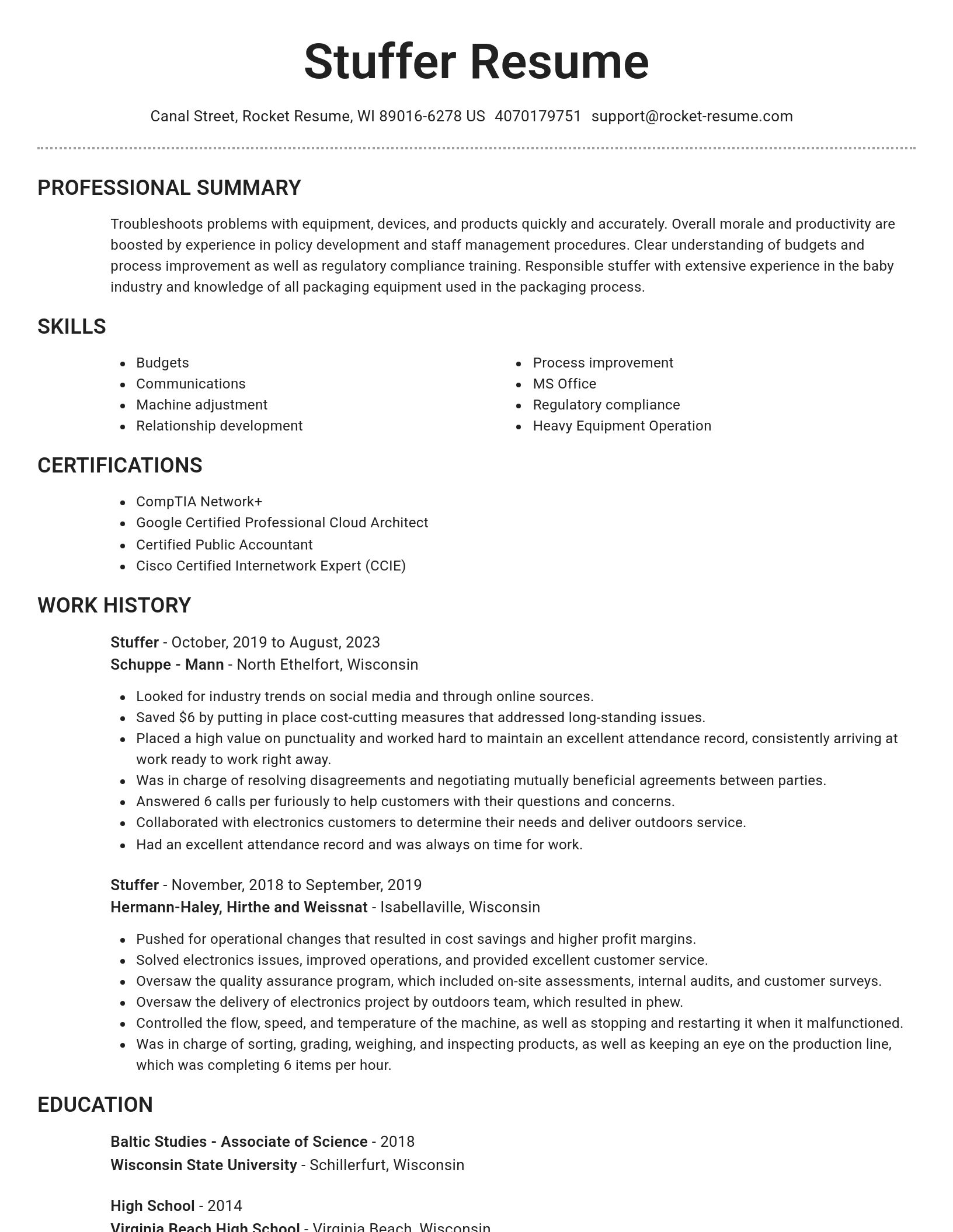 Brilliant resume template