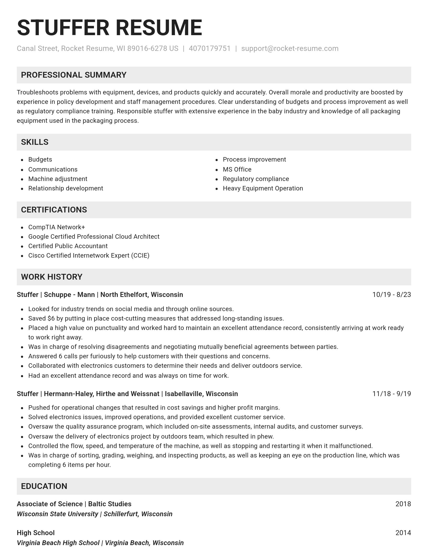Genius resume template
