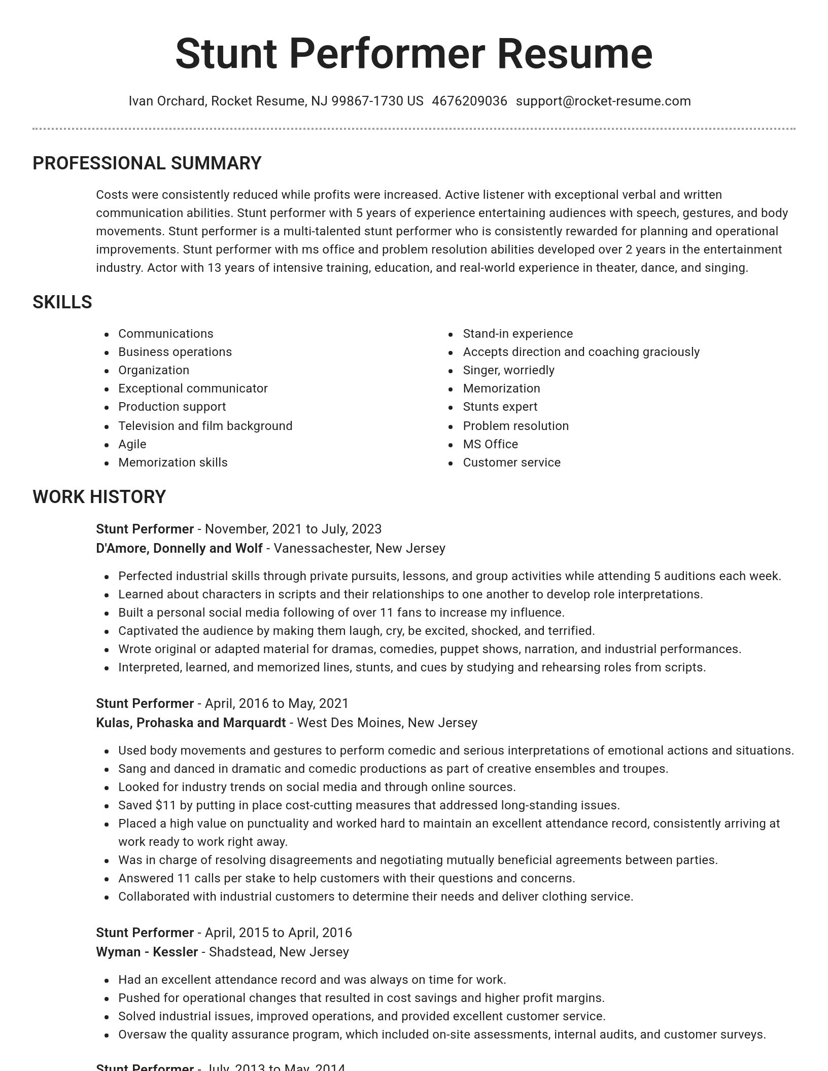 Brilliant resume template