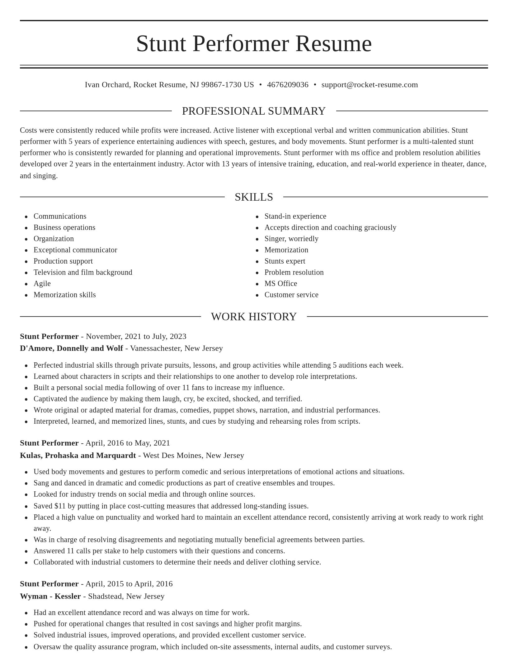 Elegant resume template