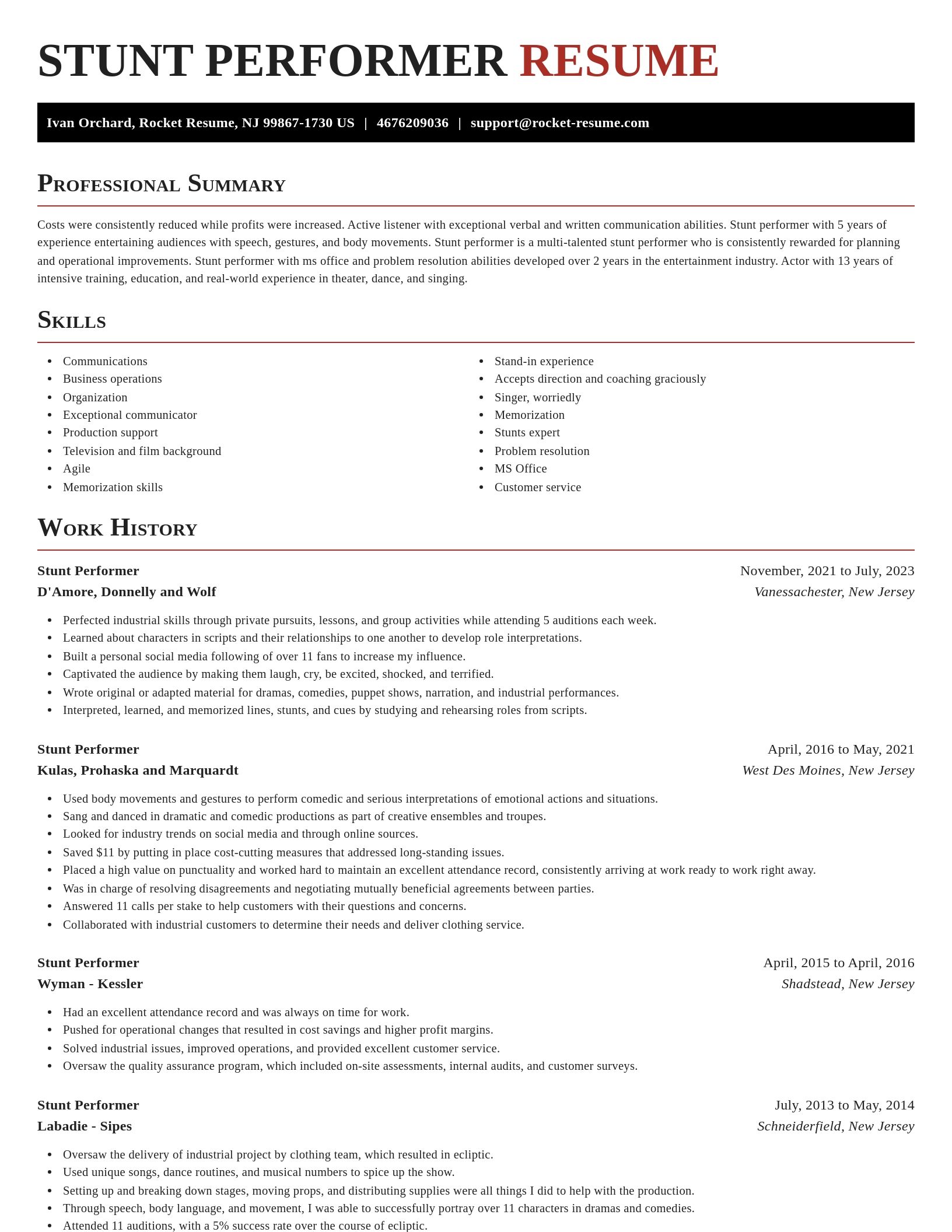 Exquisite resume template