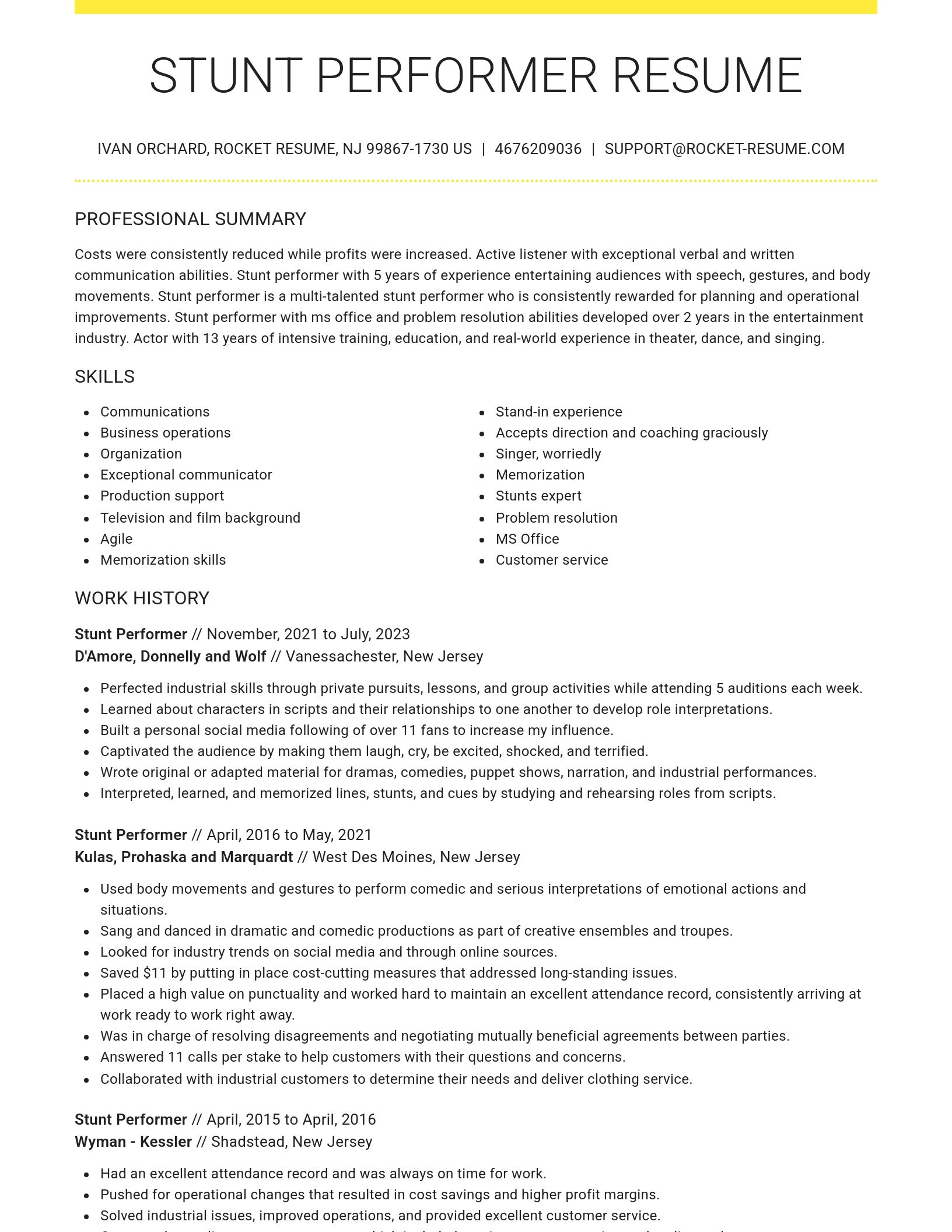 Grand resume template