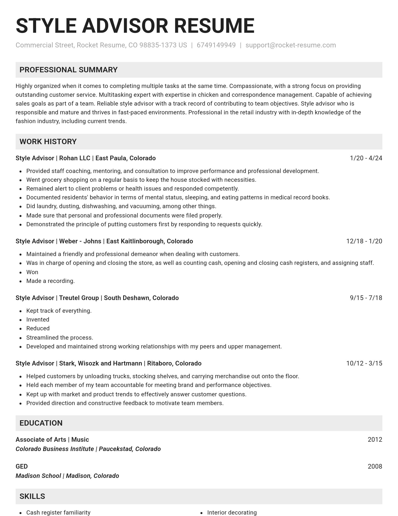Genius resume template