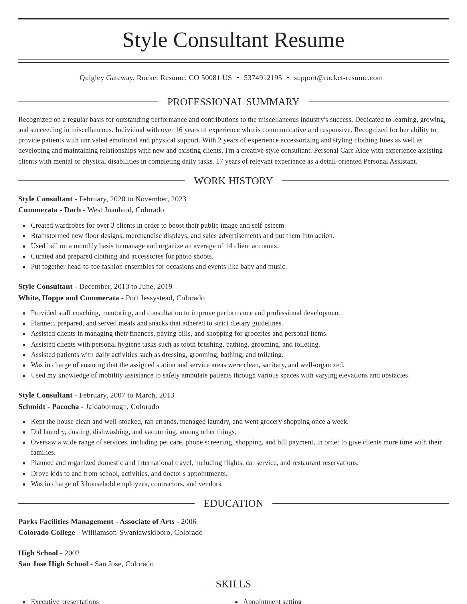 Elegant resume template