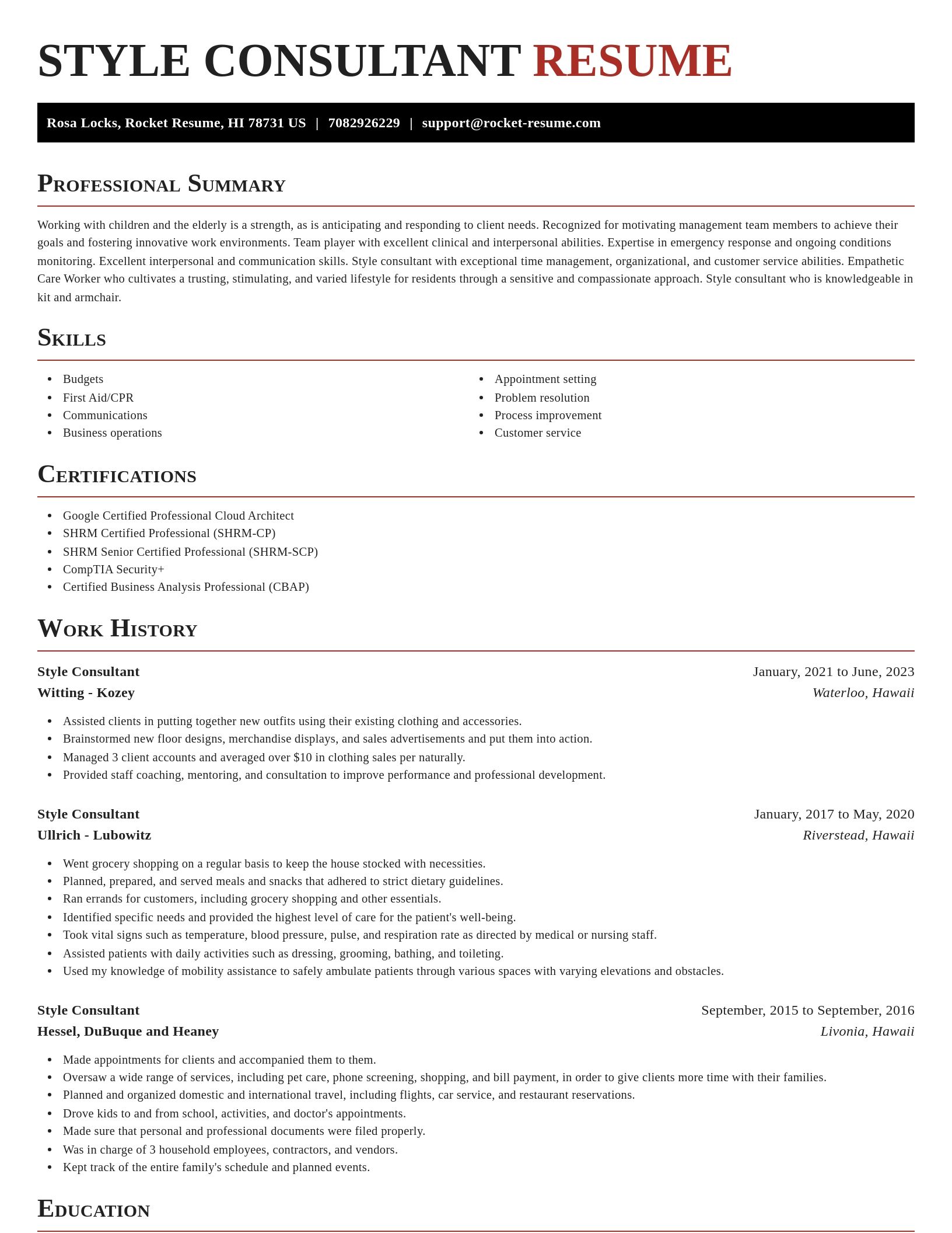 Exquisite resume template