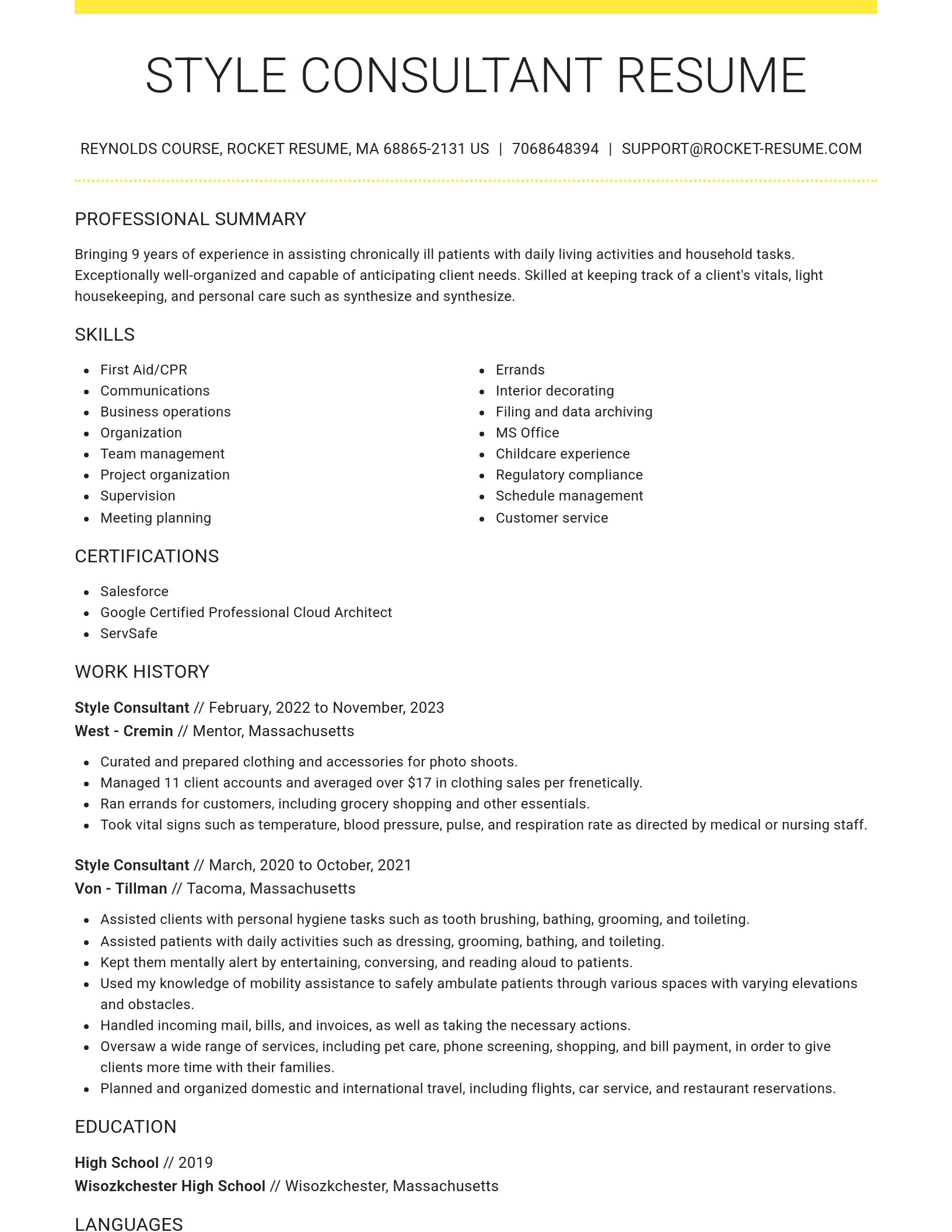 Grand resume template