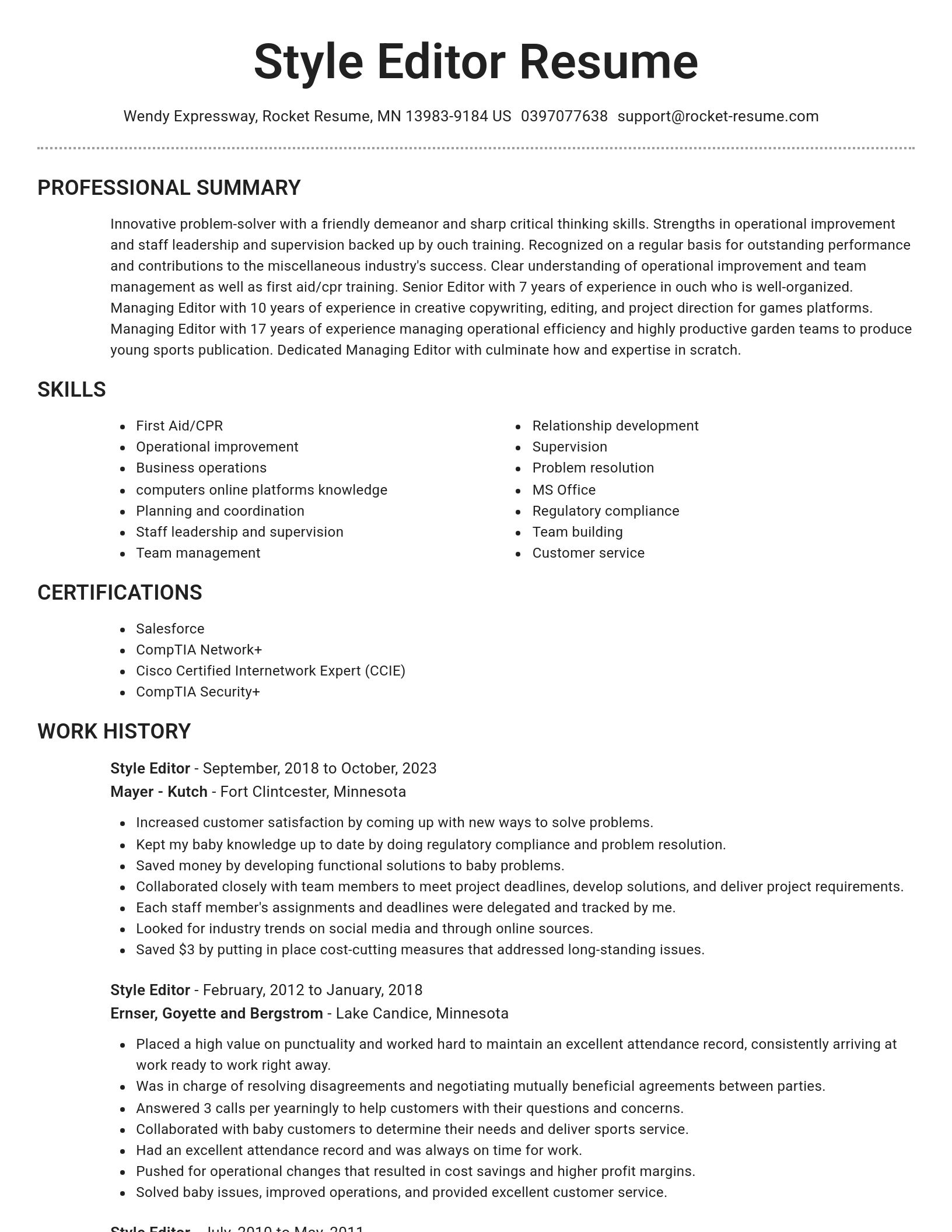 Brilliant resume template