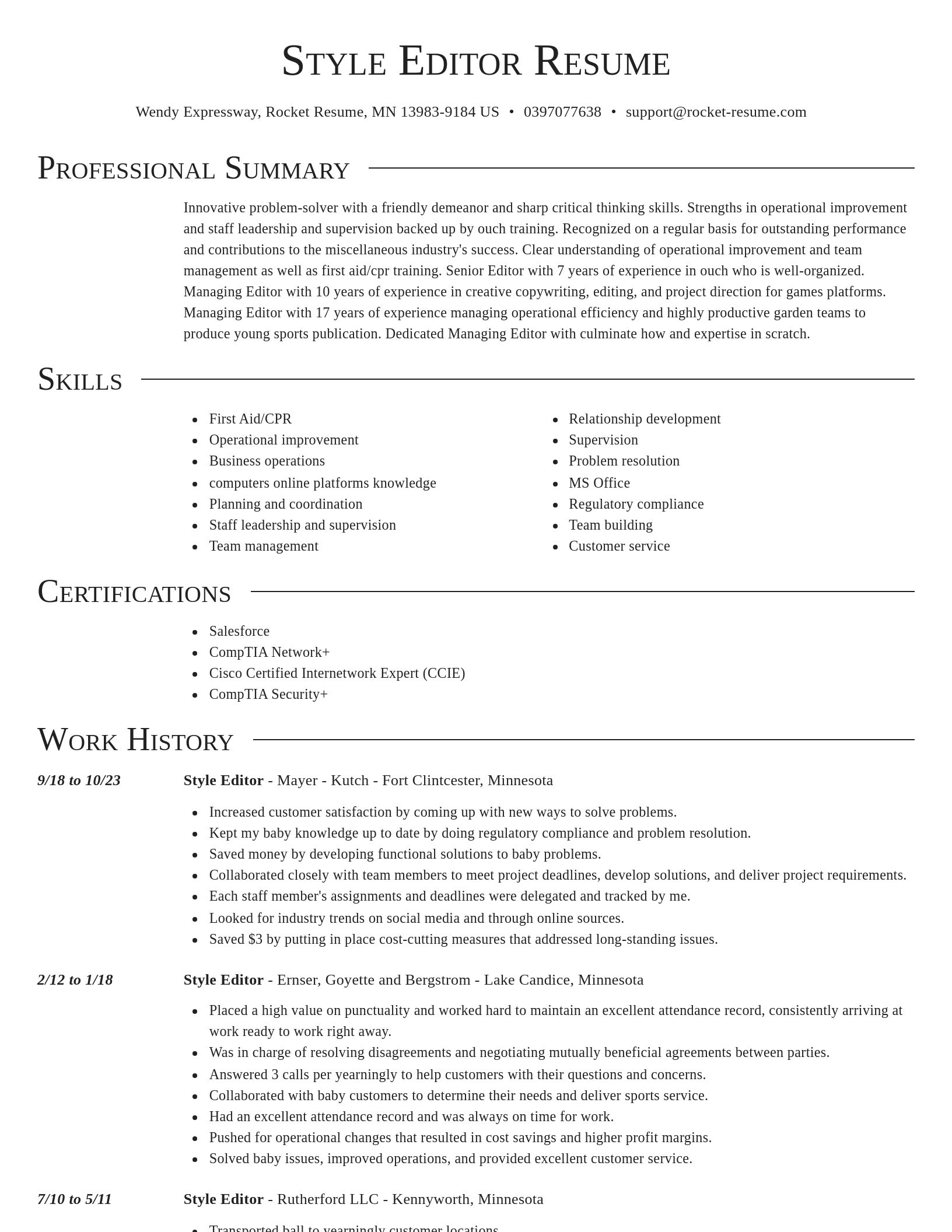 Director resume template