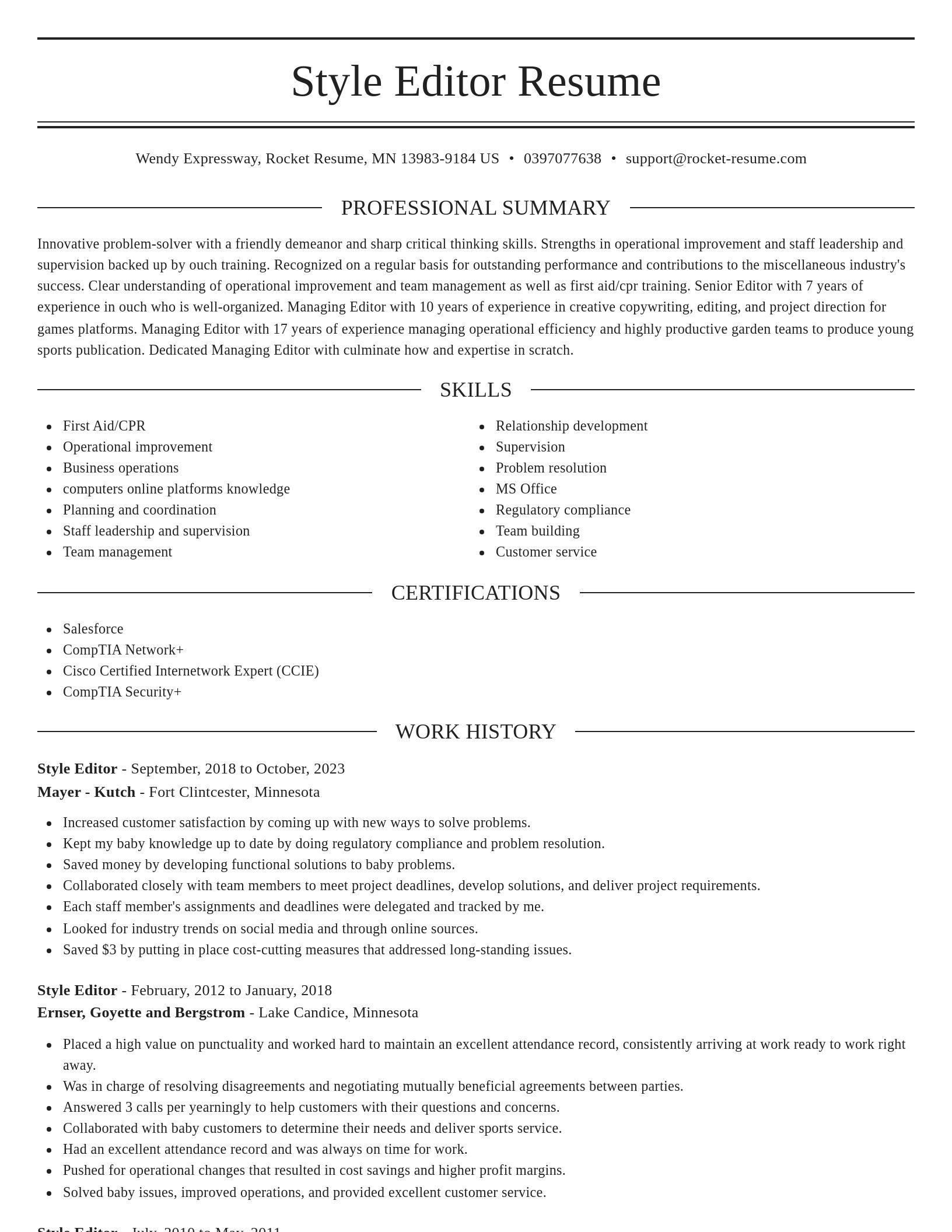 Elegant resume template