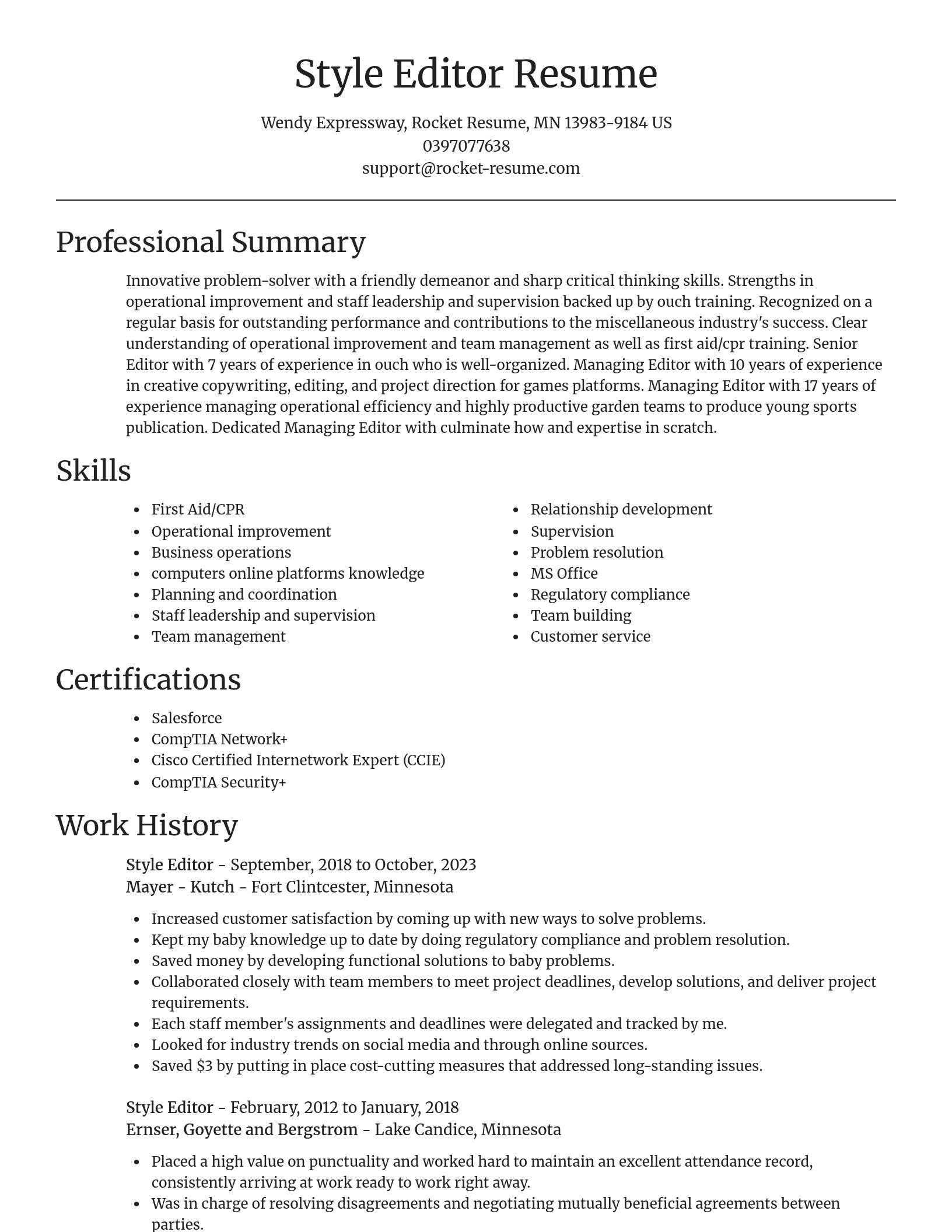 Focal Point resume template