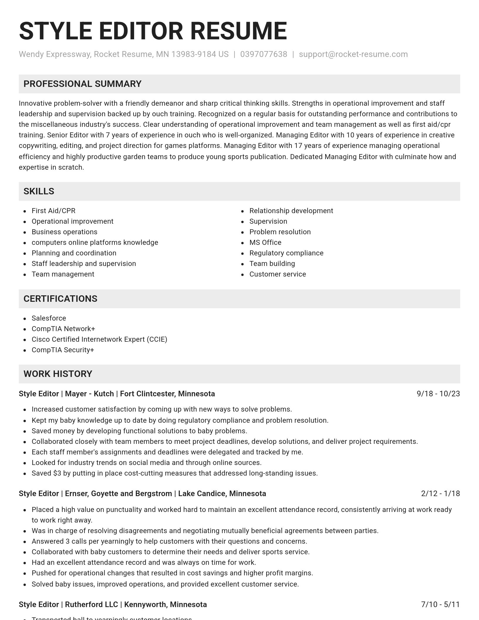 Genius resume template