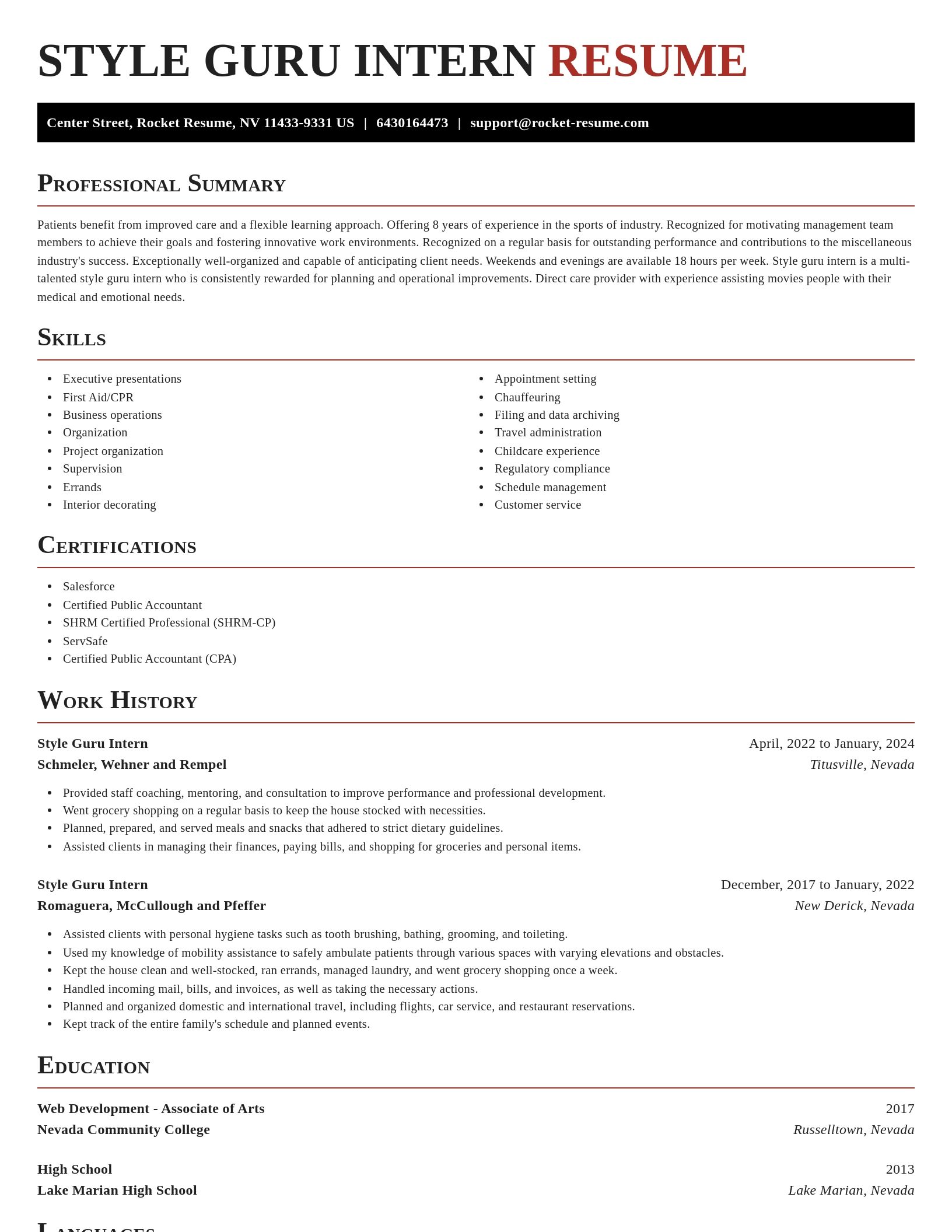 Exquisite resume template