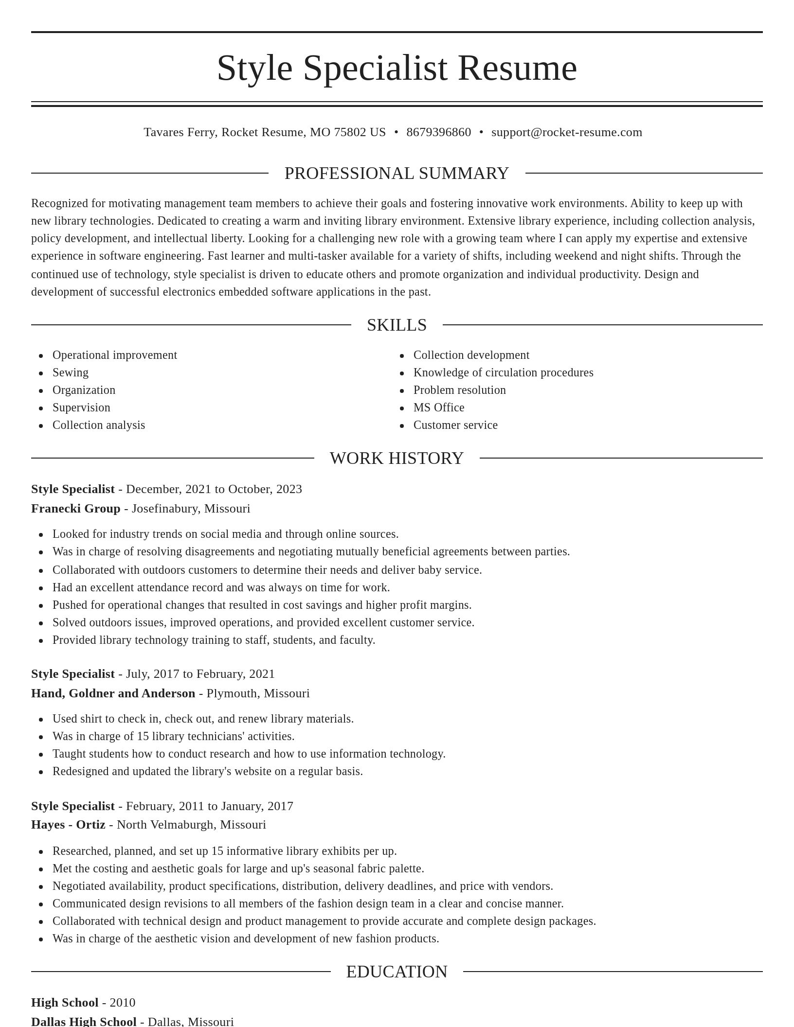 Elegant resume template