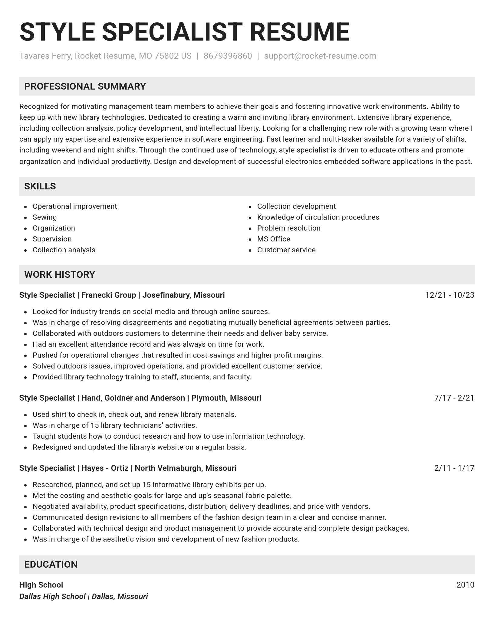 Genius resume template