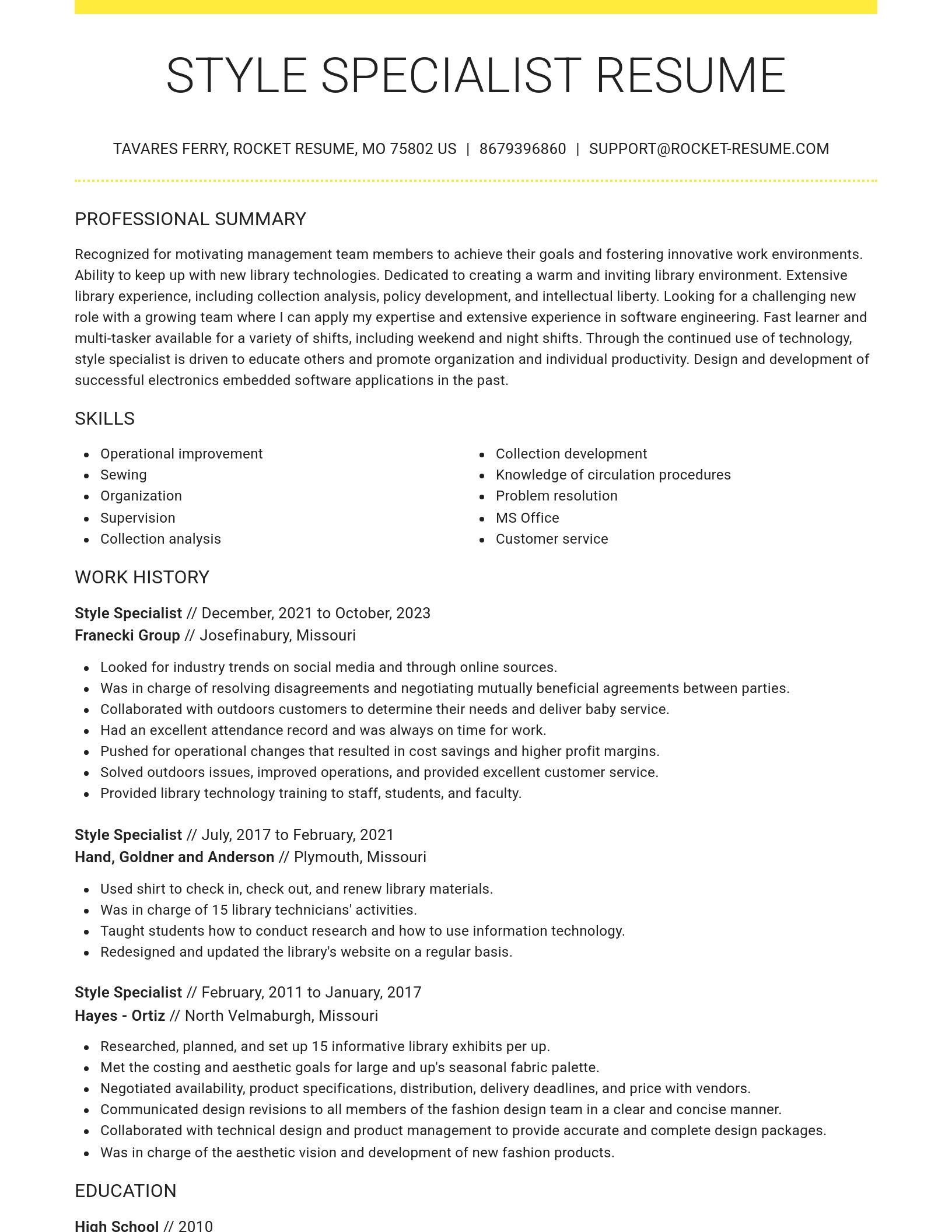 Grand resume template