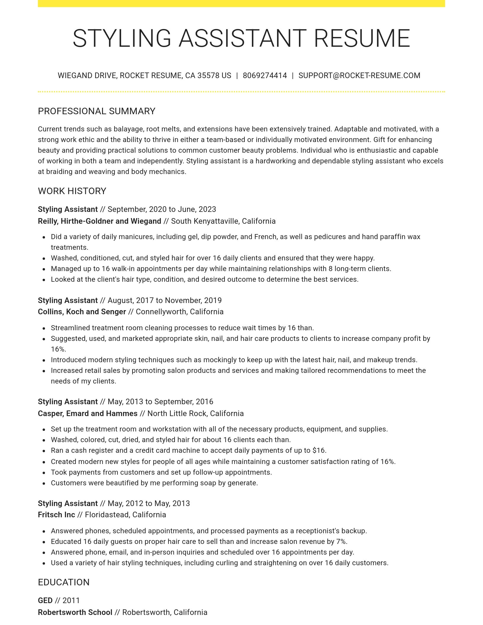 Grand resume template