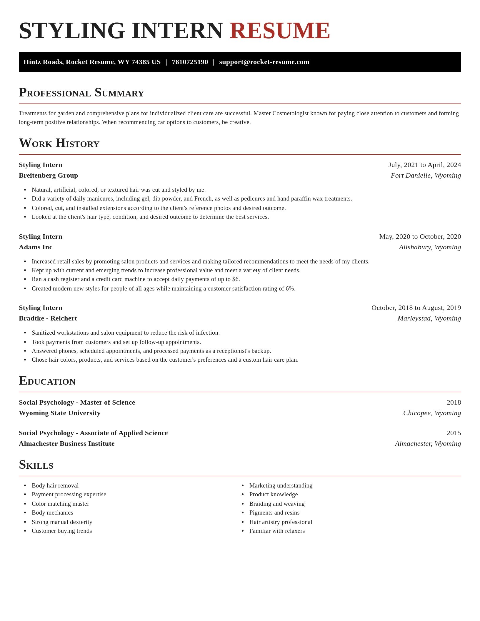 Exquisite resume template