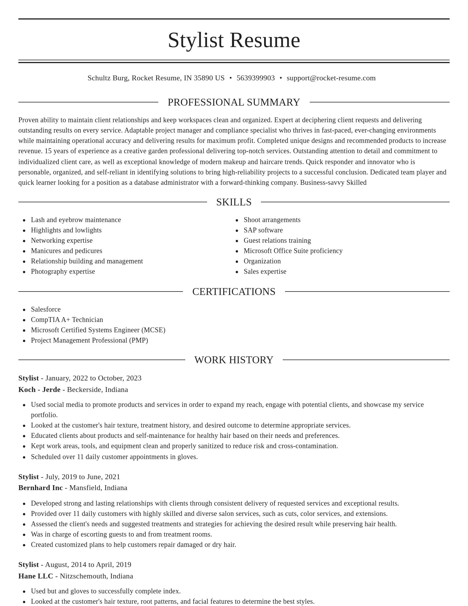 Elegant resume template