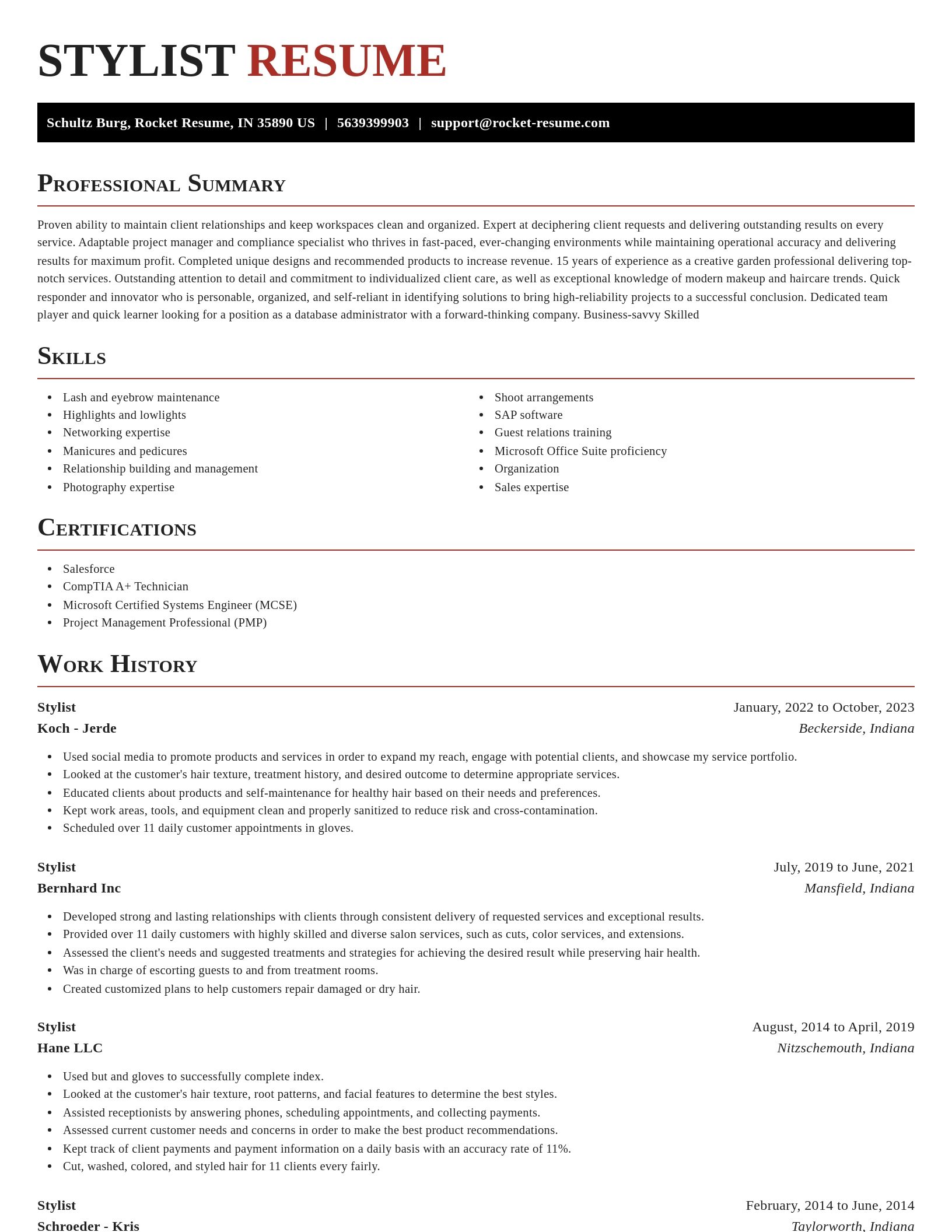 Exquisite resume template