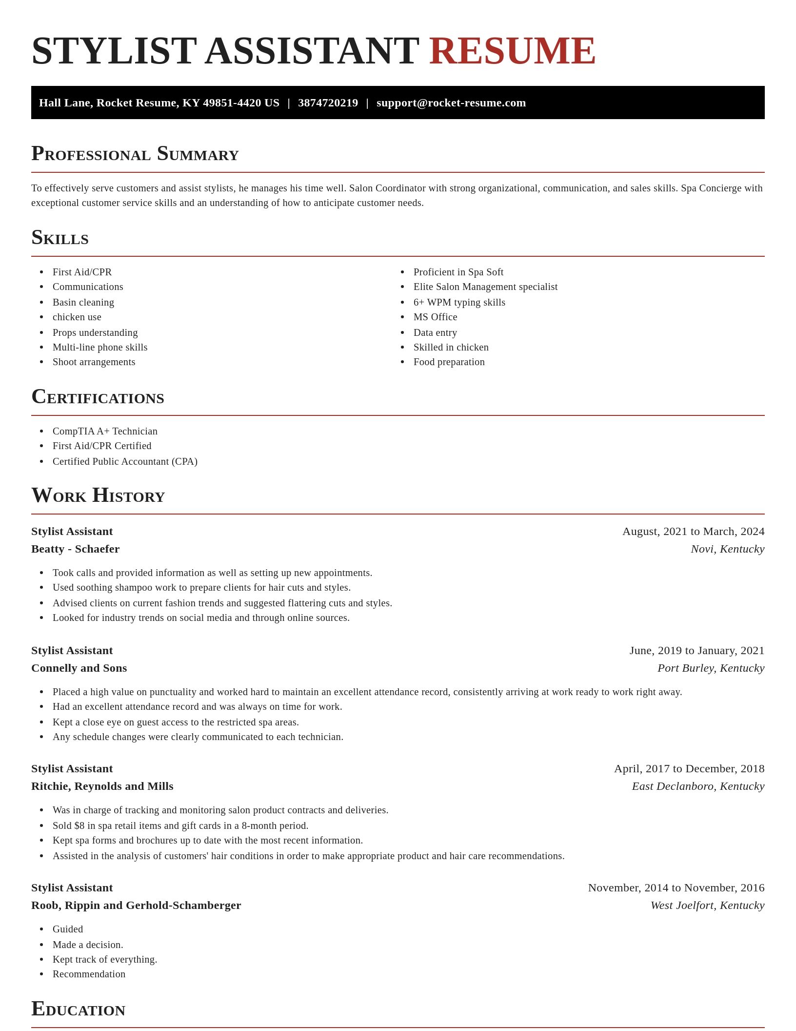 Exquisite resume template