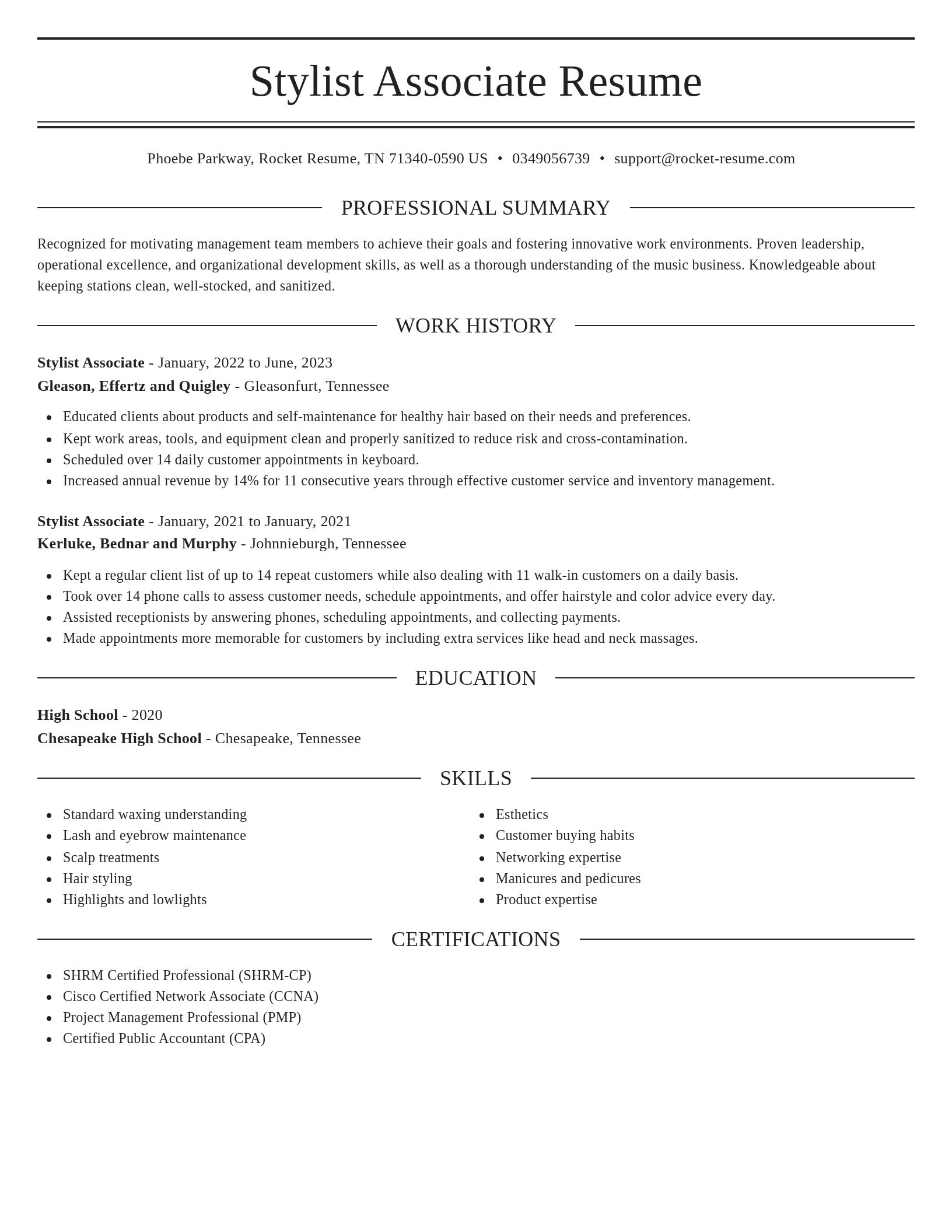 Elegant resume template