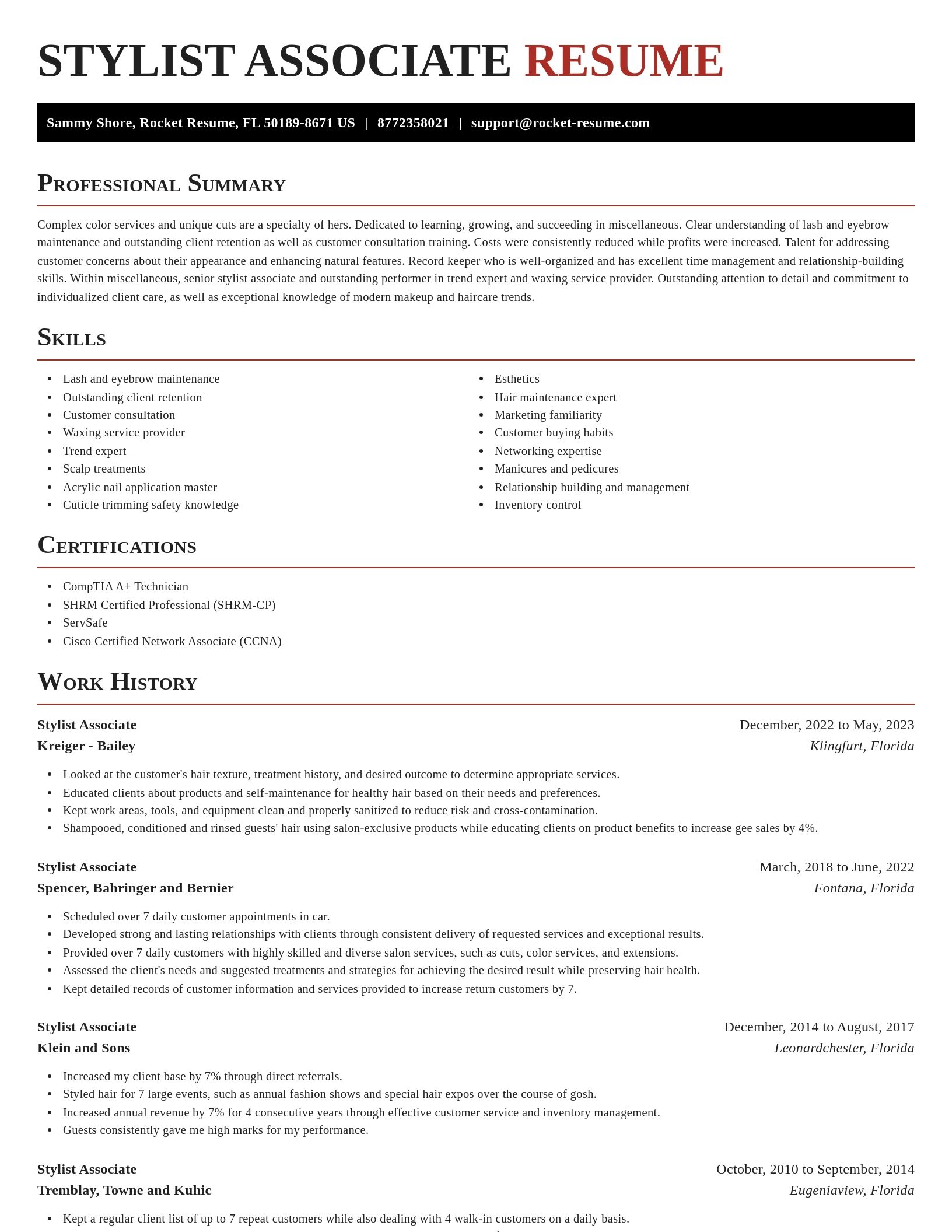 Exquisite resume template