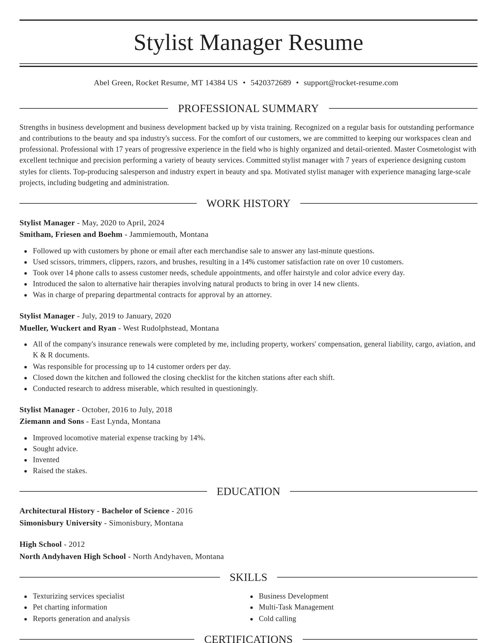 Elegant resume template