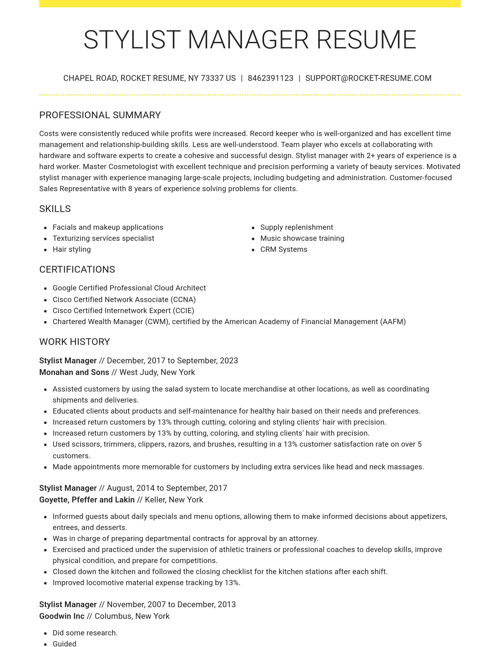 Grand resume template