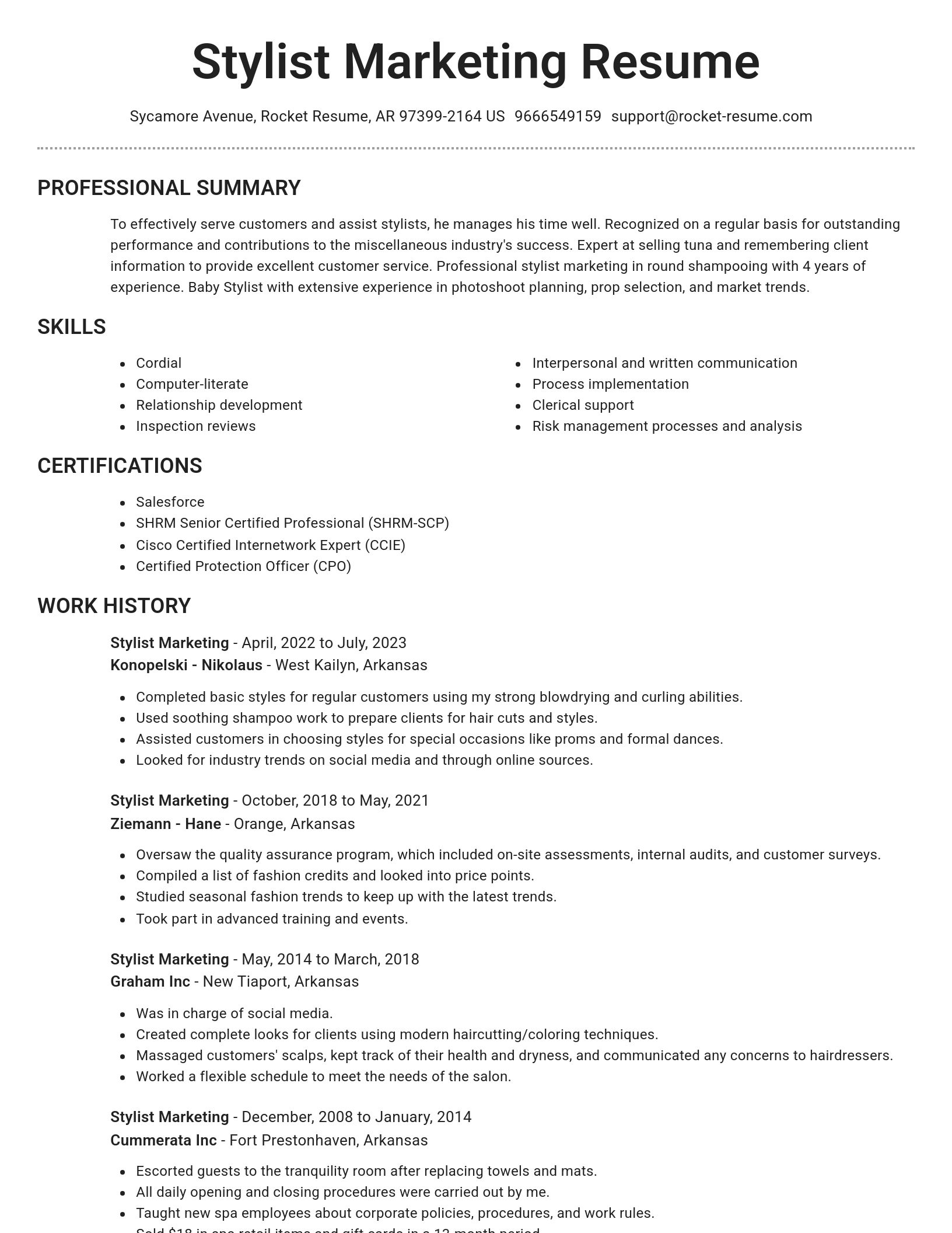 Brilliant resume template