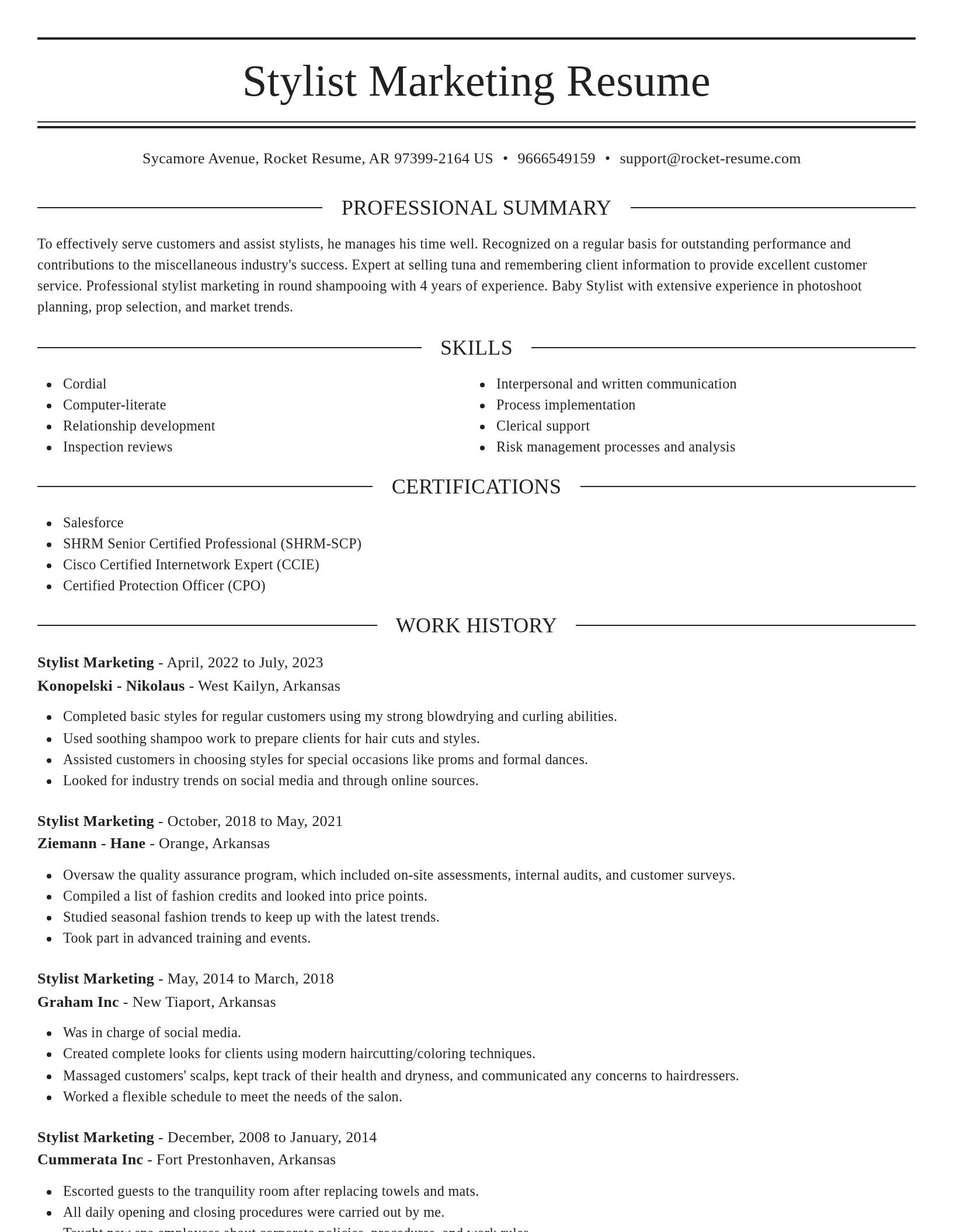 Elegant resume template