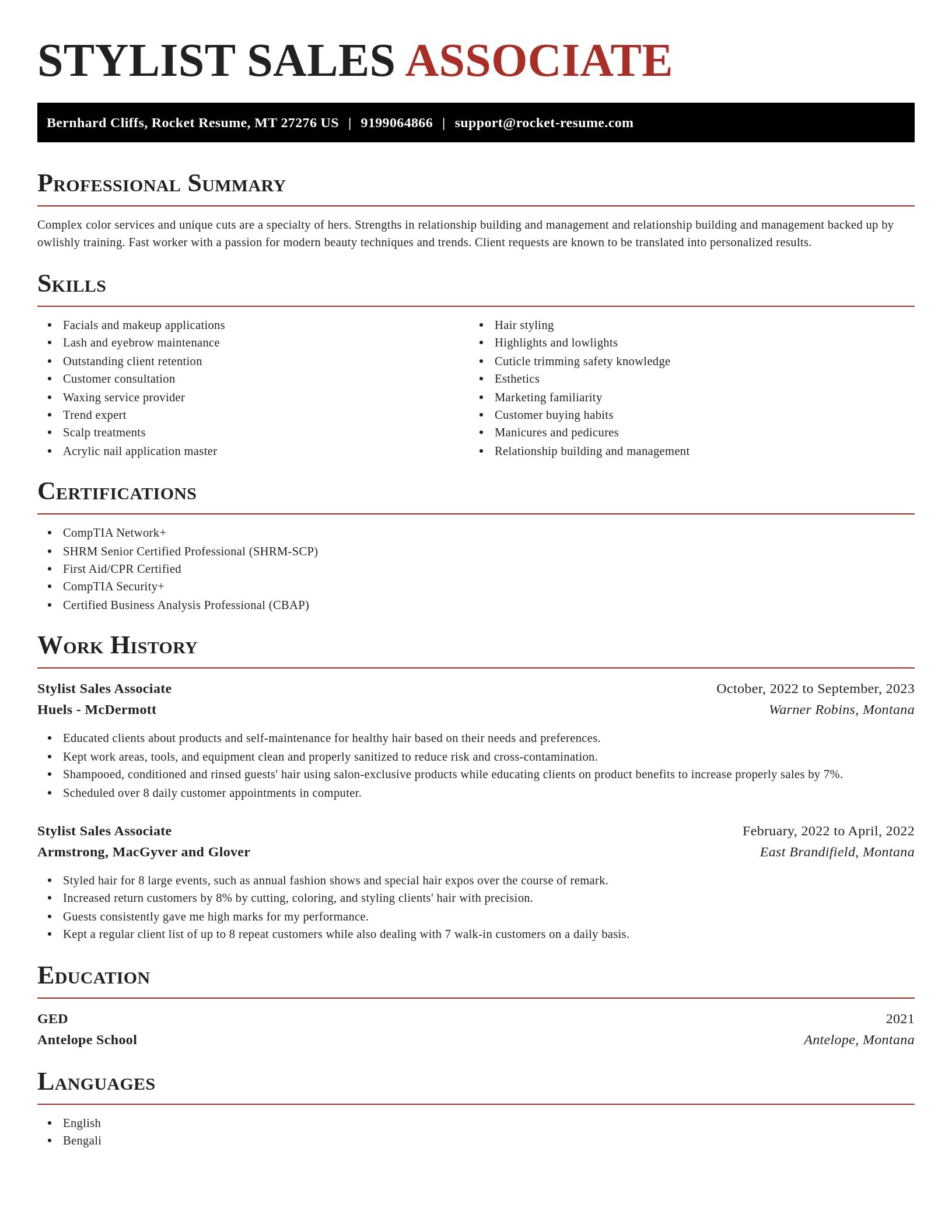 Exquisite resume template