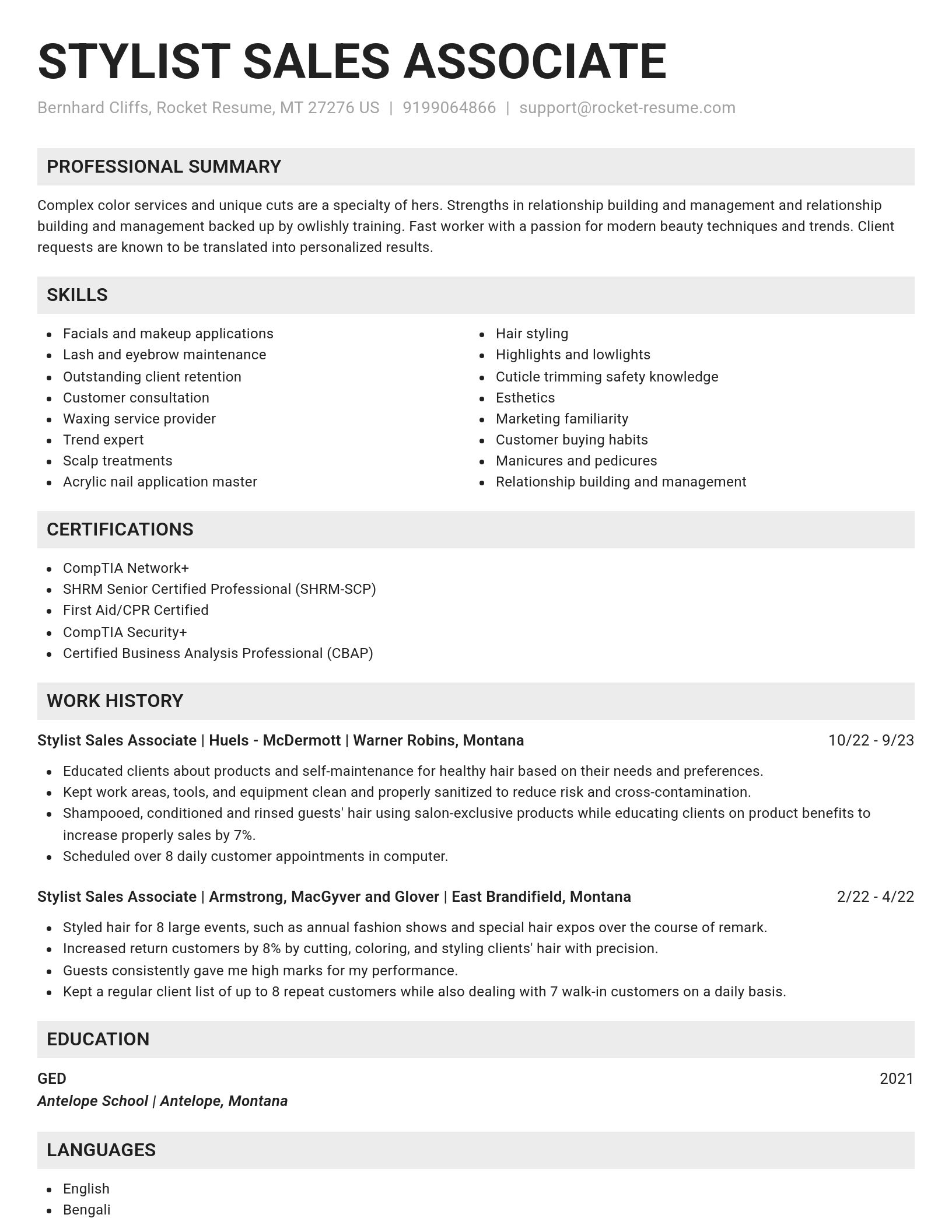 Genius resume template
