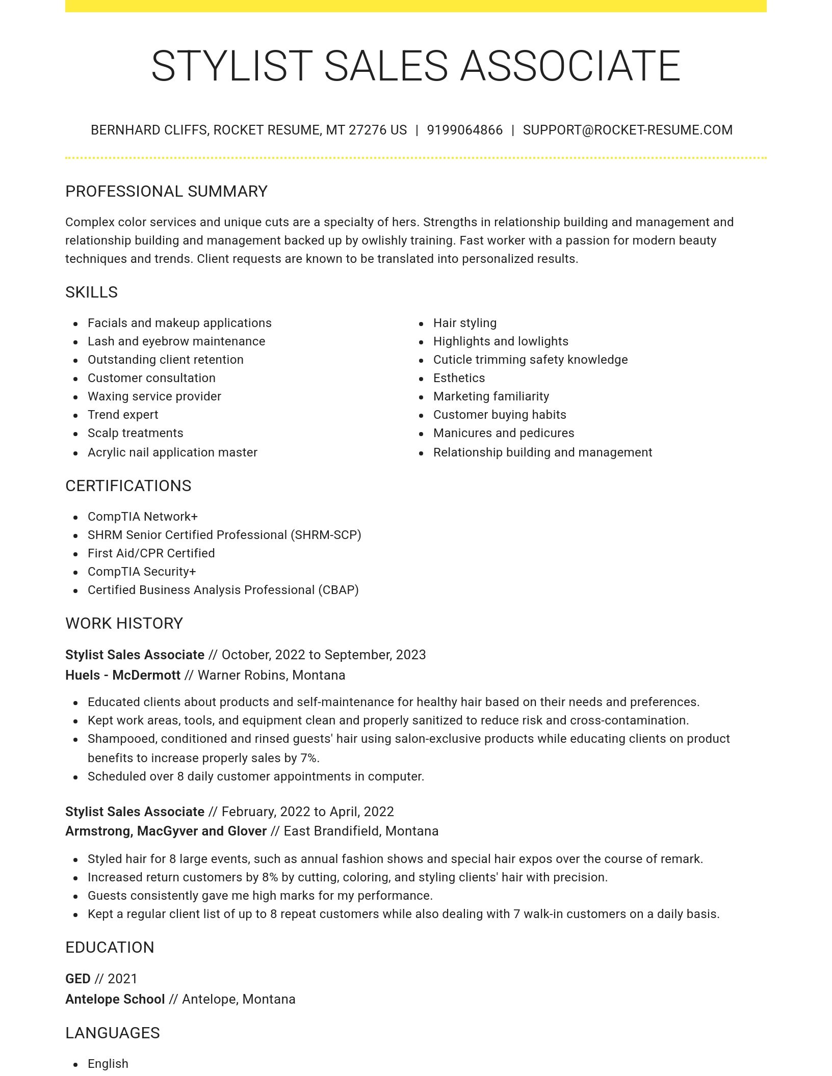 Grand resume template