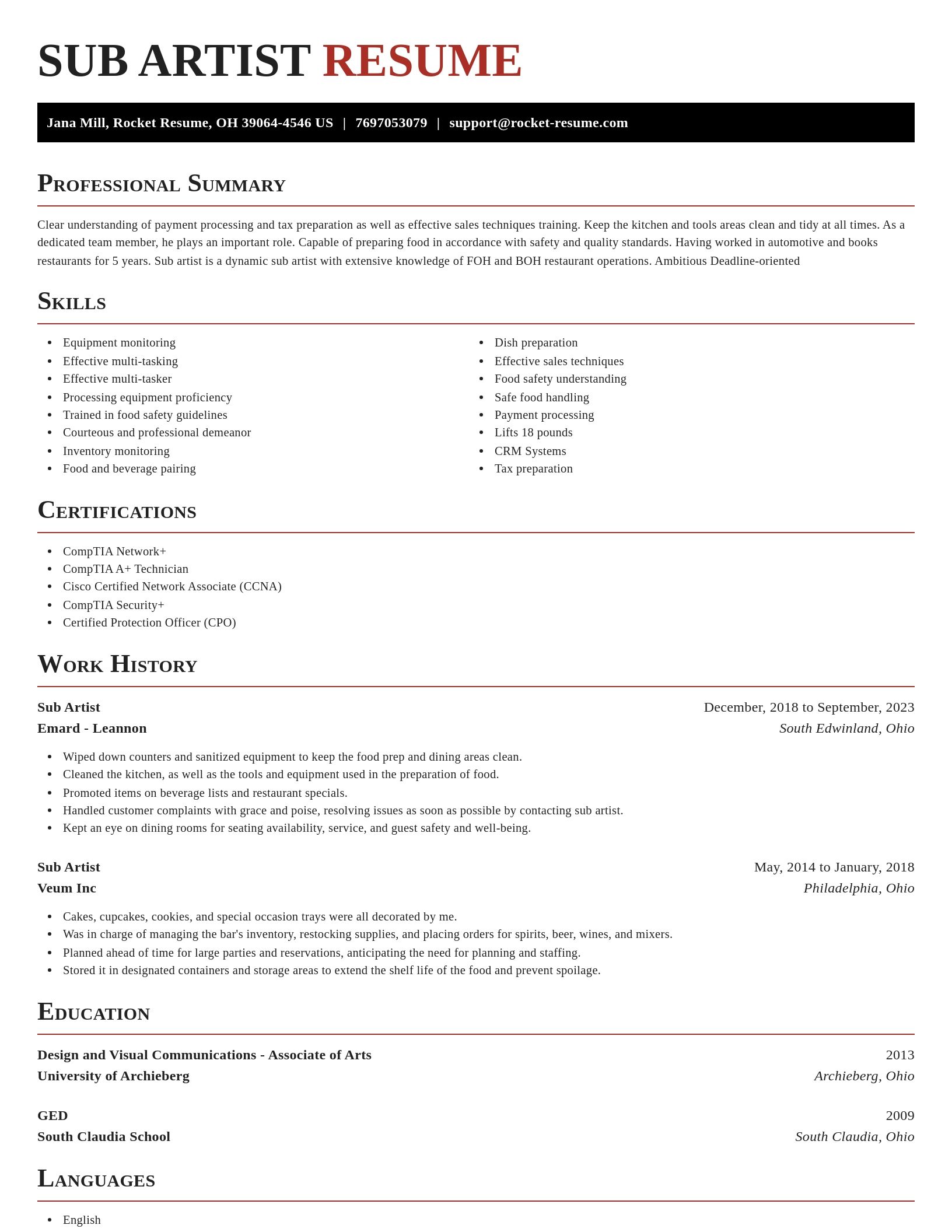 Exquisite resume template