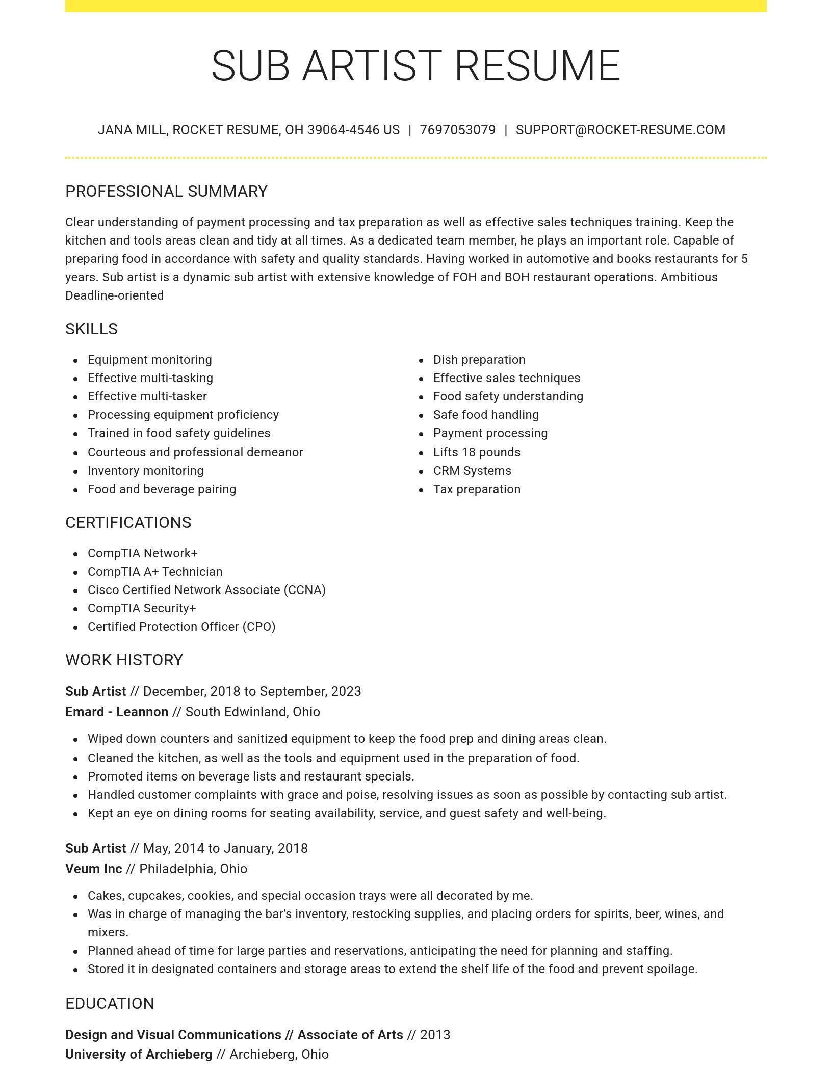Grand resume template
