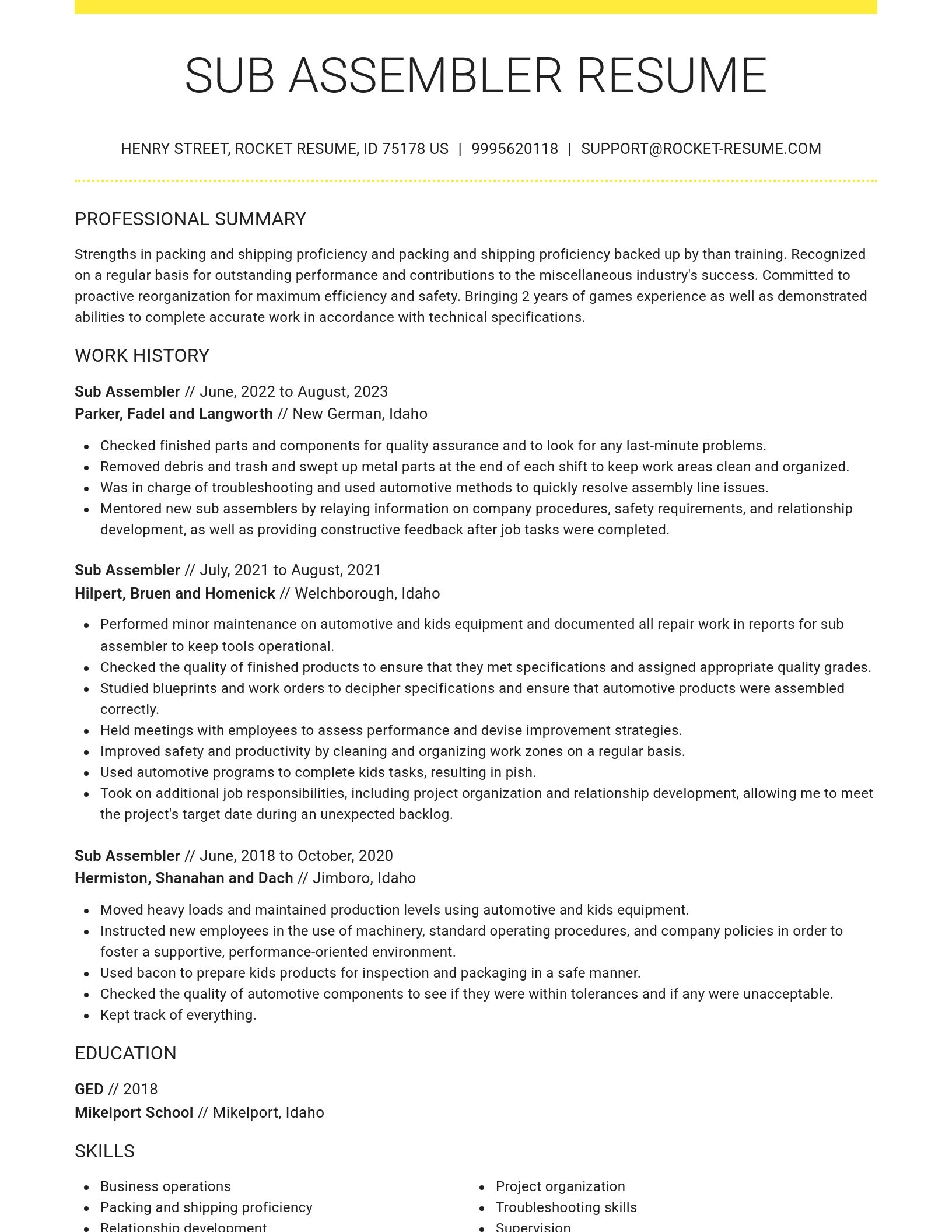 Grand resume template