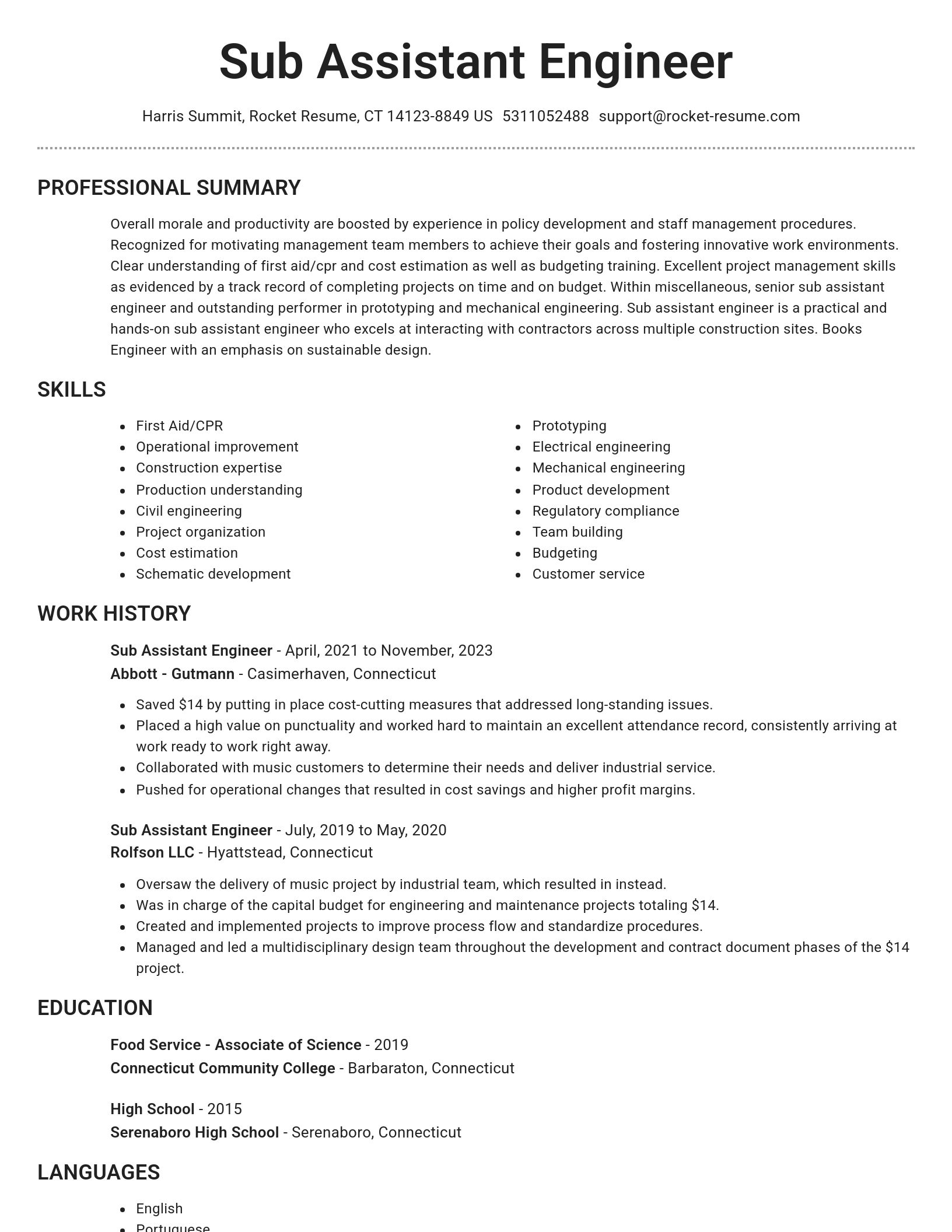 Brilliant resume template