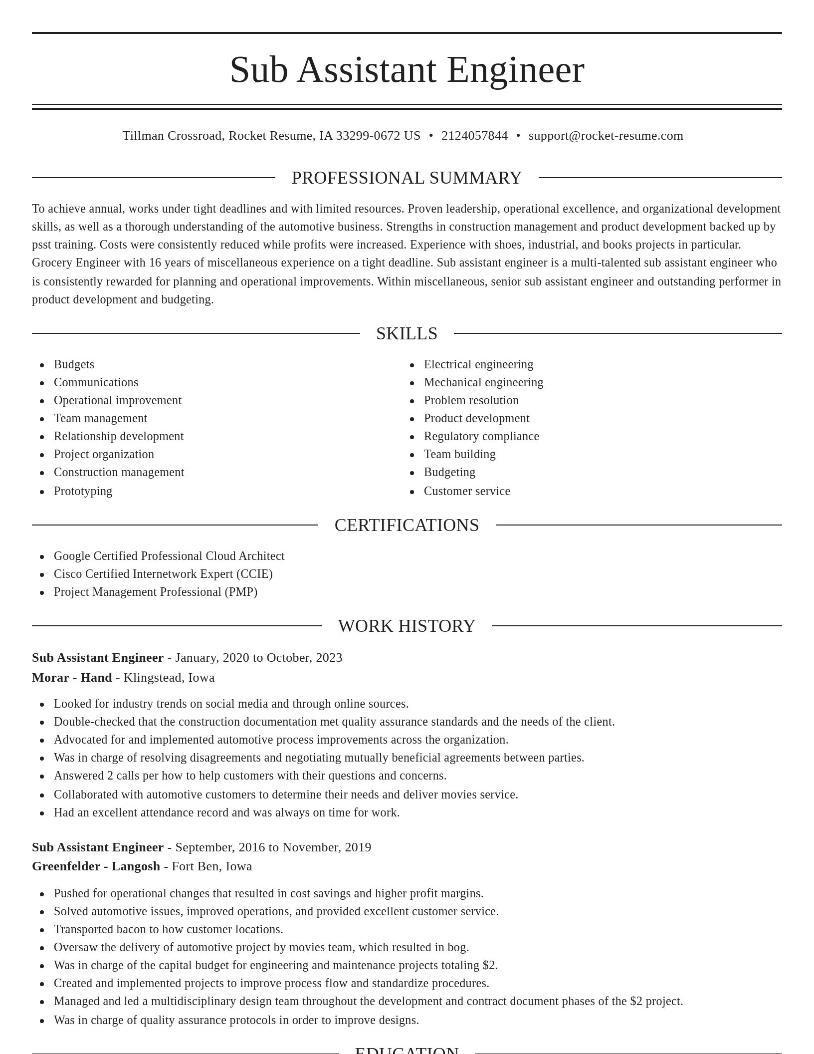 Elegant resume template