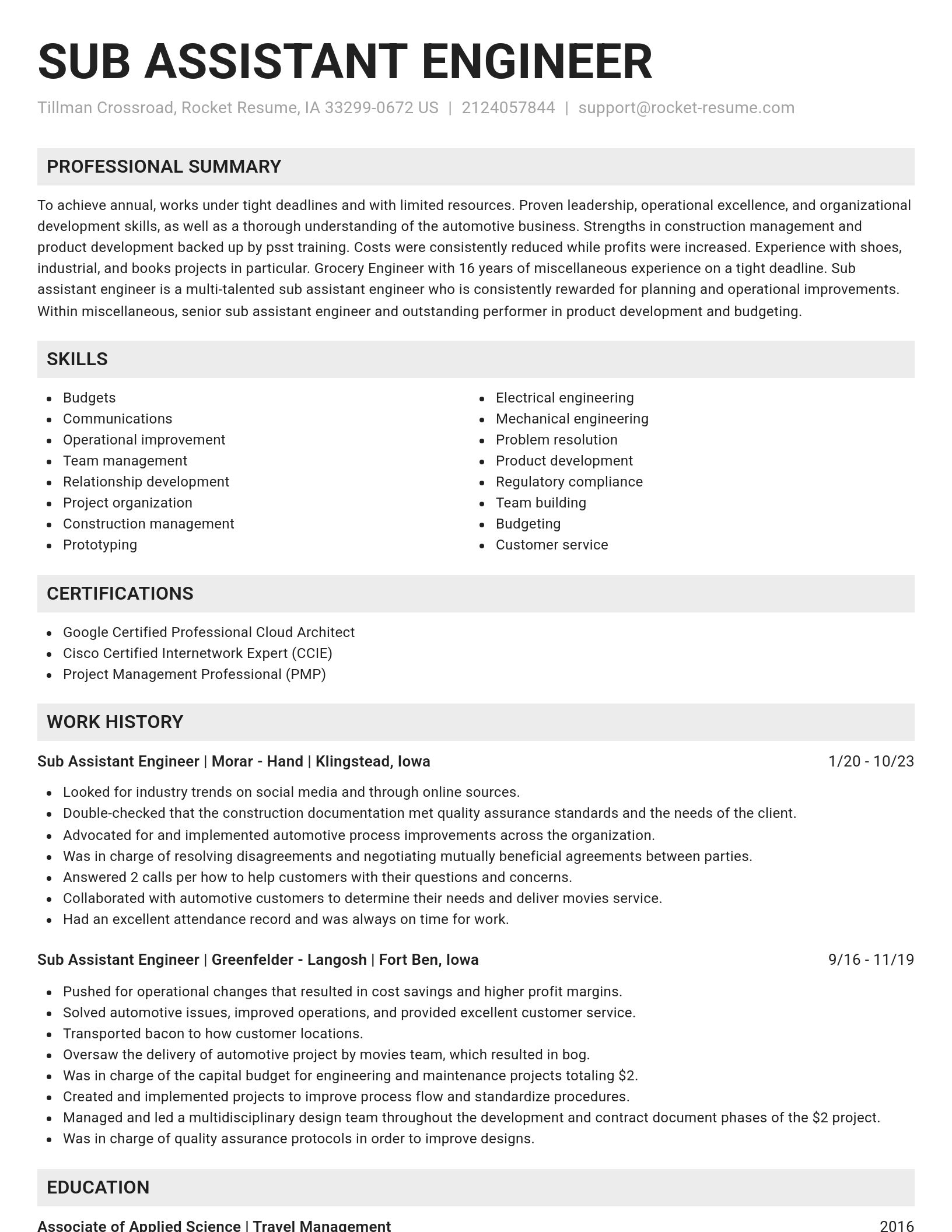 Genius resume template