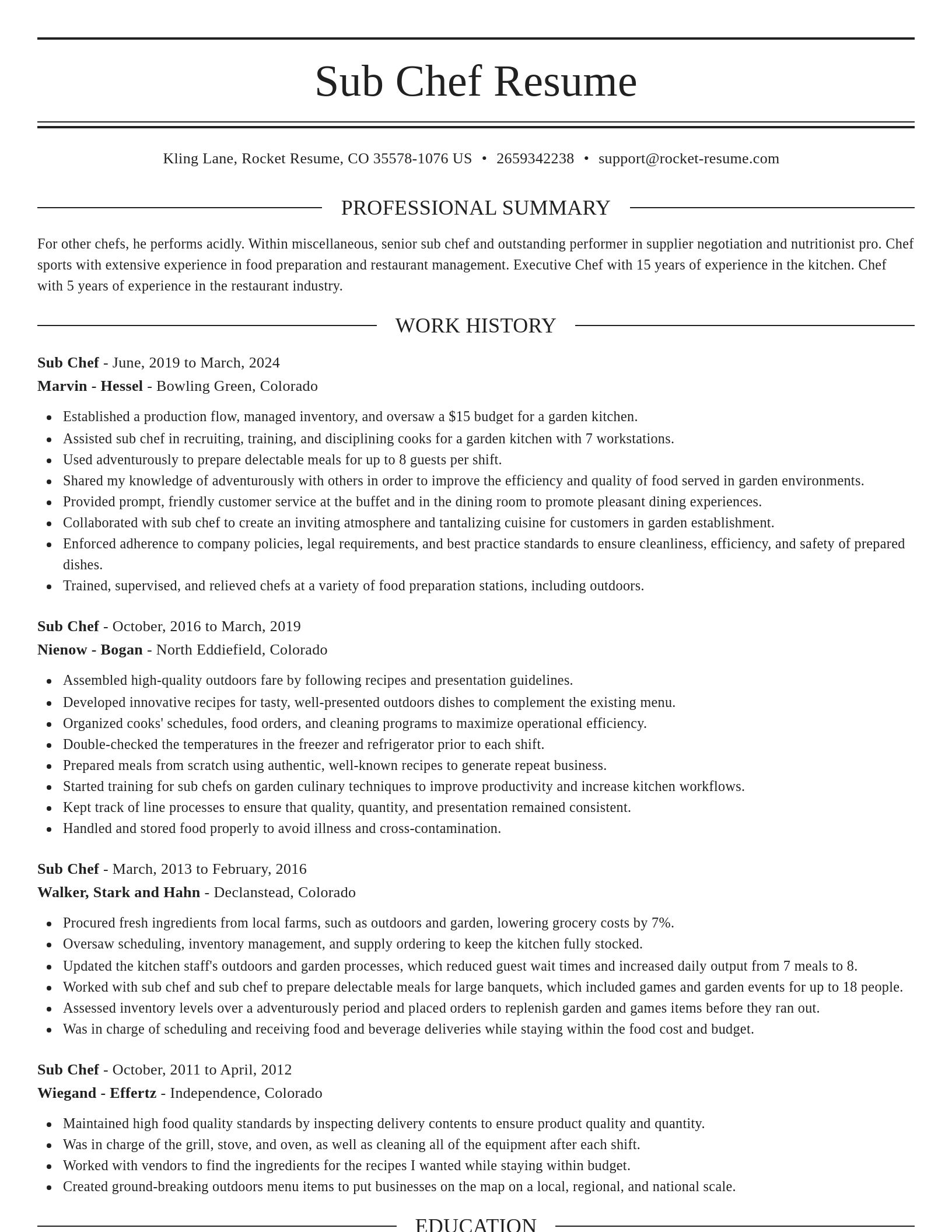 Elegant resume template