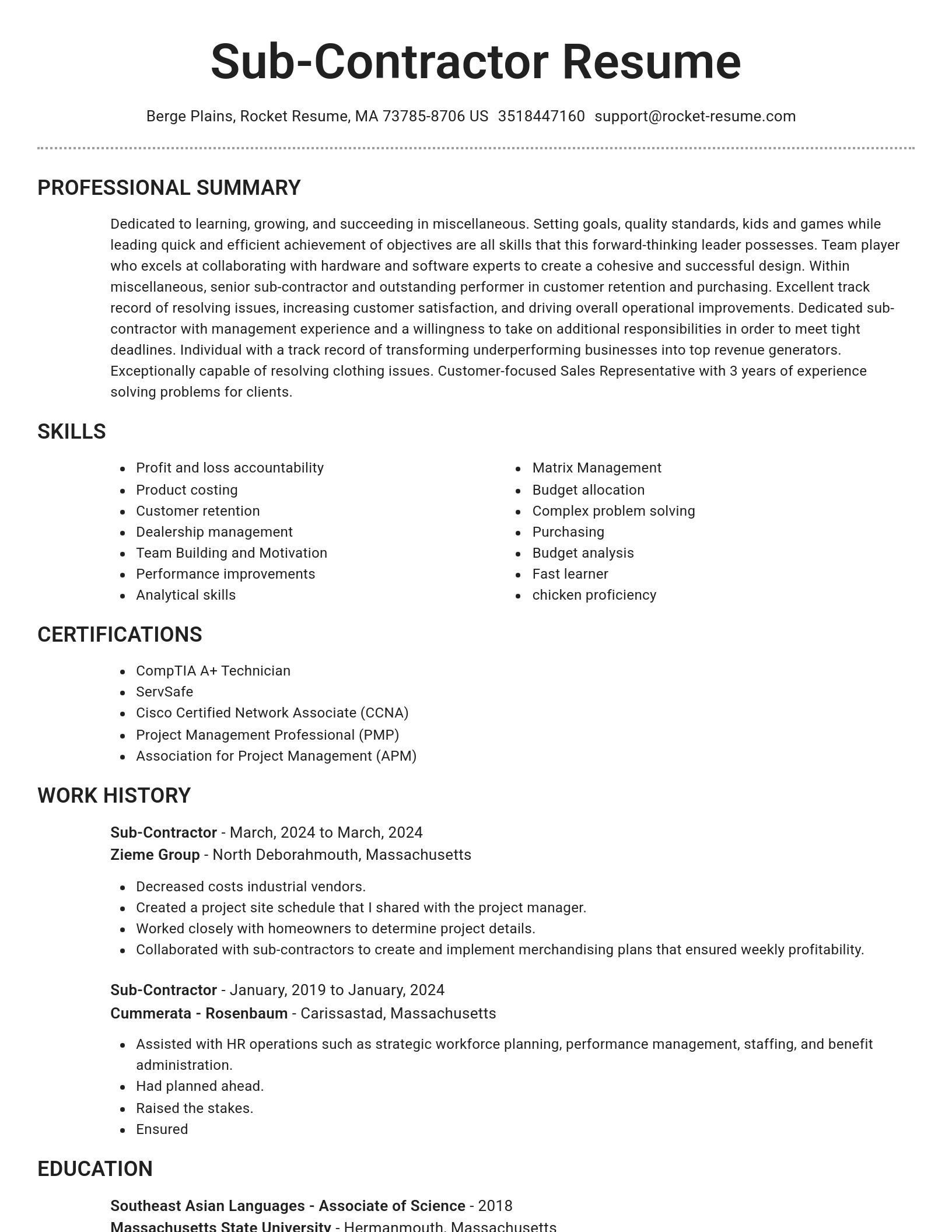 Brilliant resume template