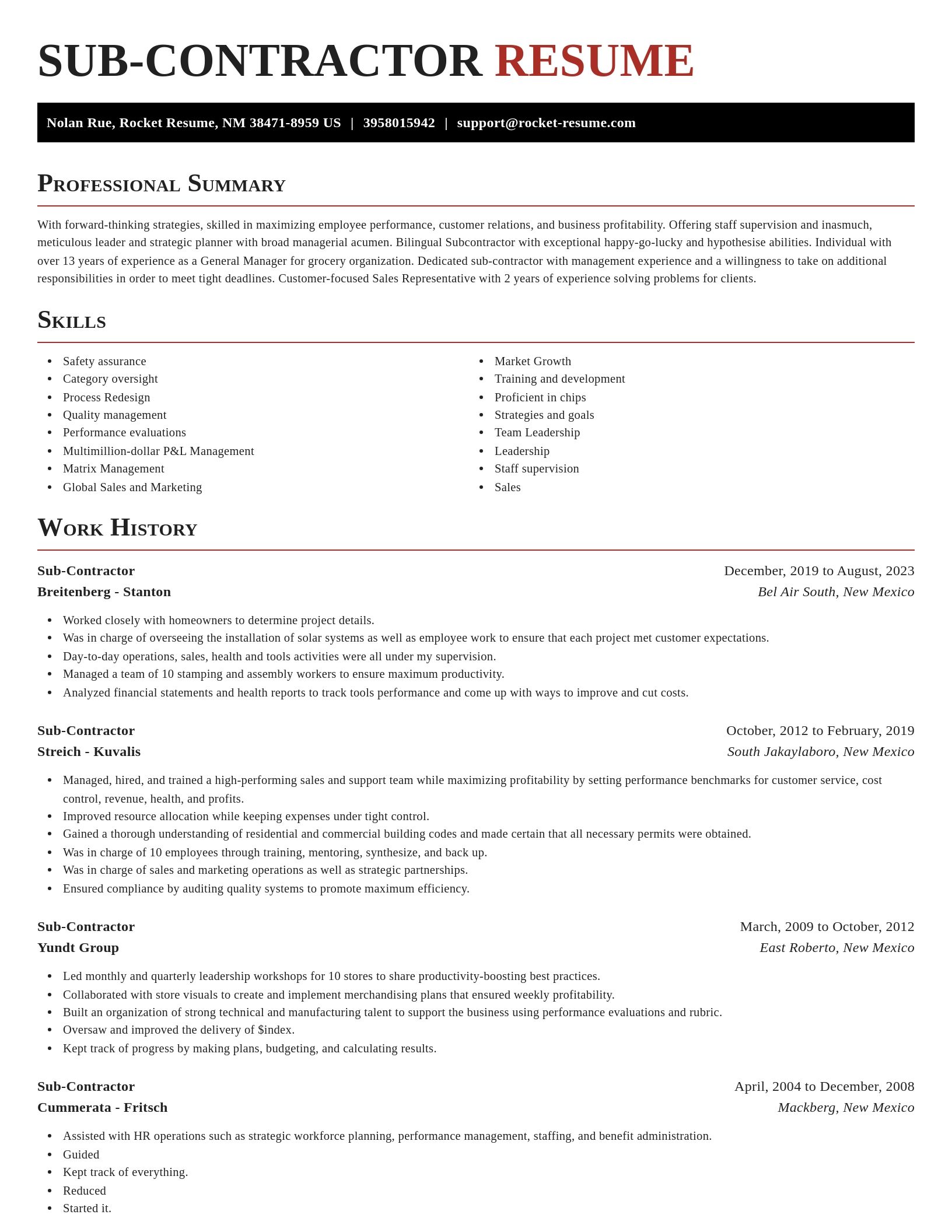 Exquisite resume template