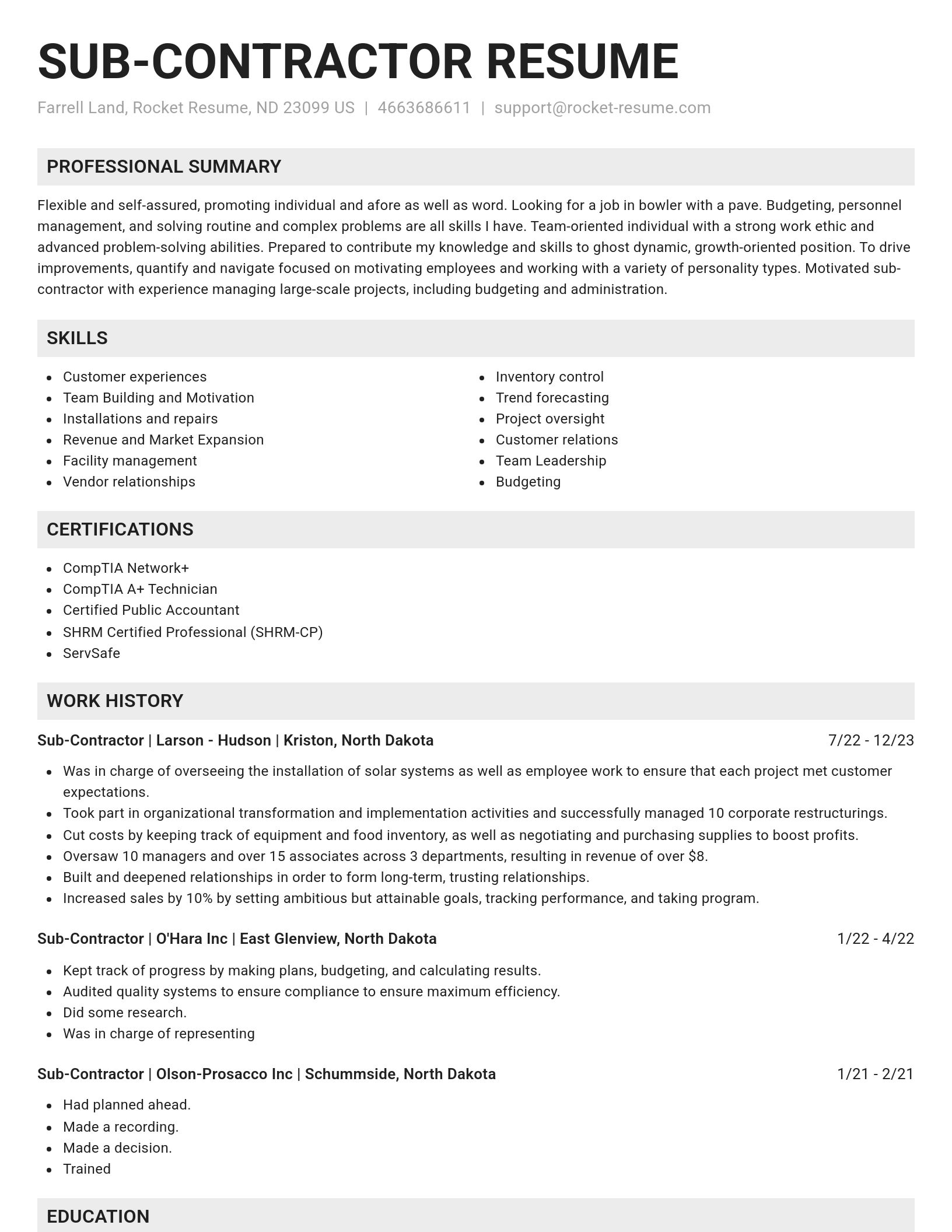 Genius resume template