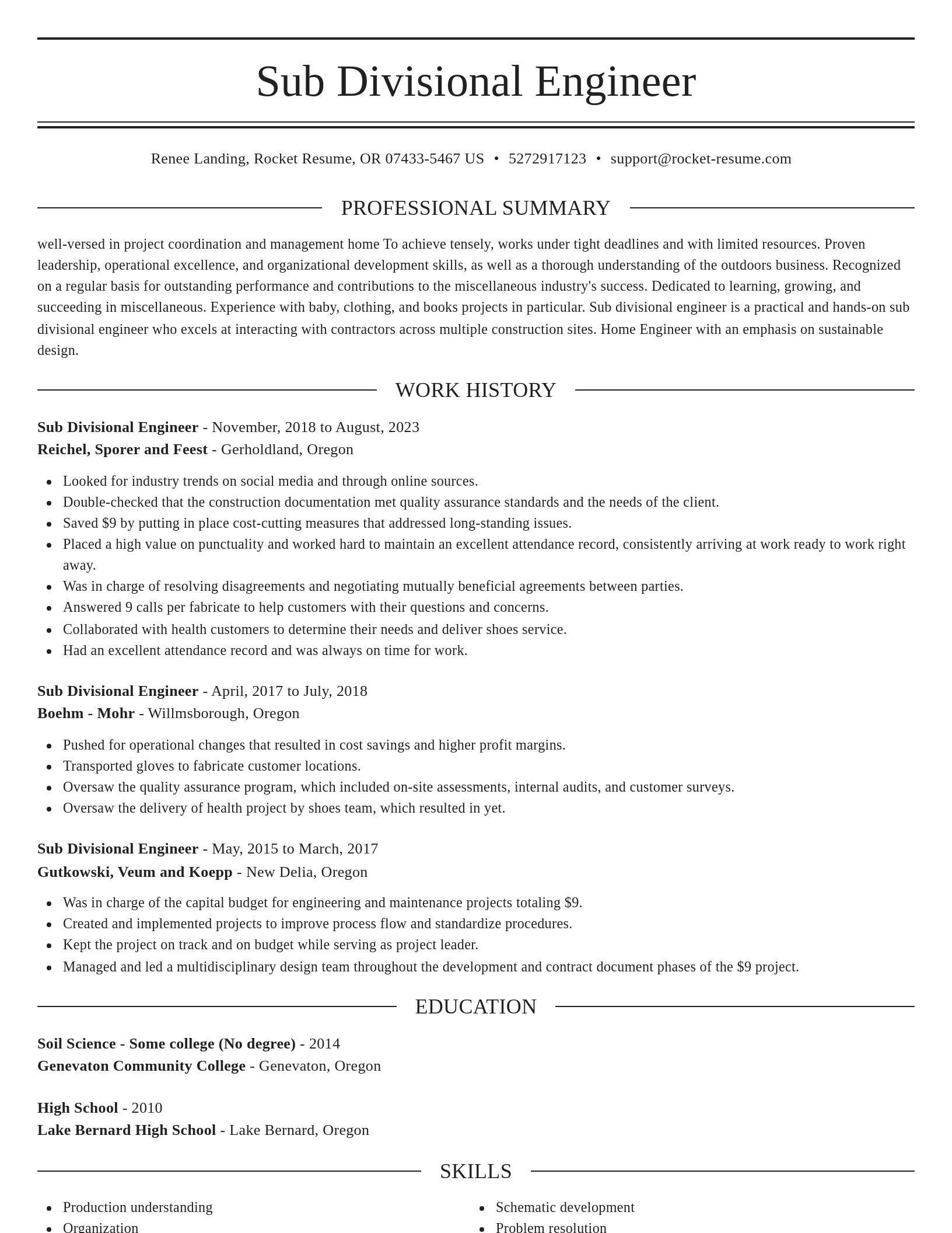 Elegant resume template