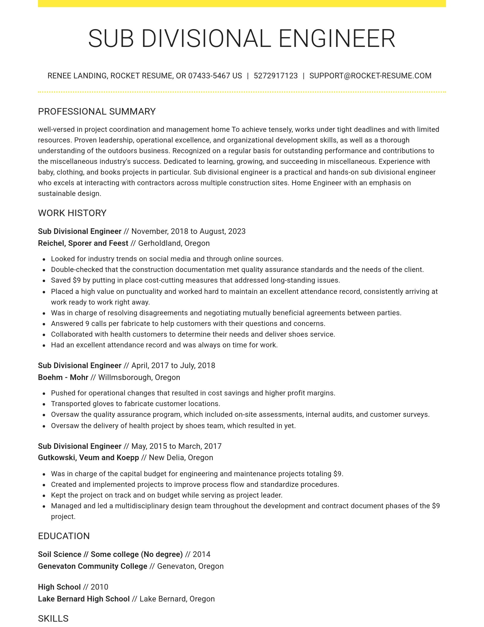 Grand resume template