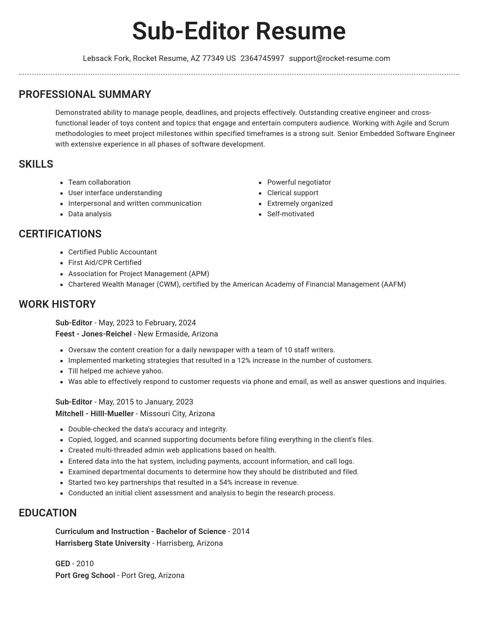 Brilliant resume template