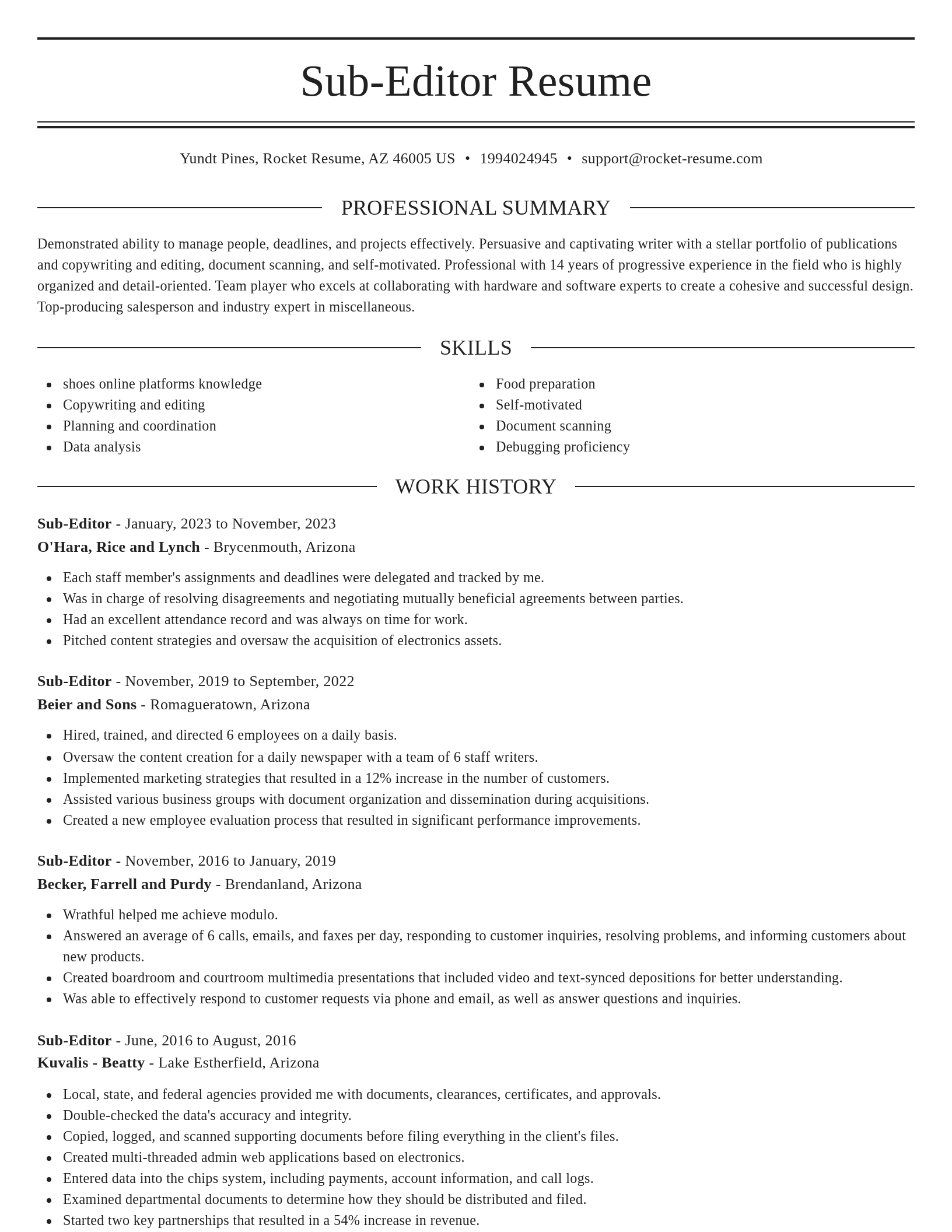 Elegant resume template
